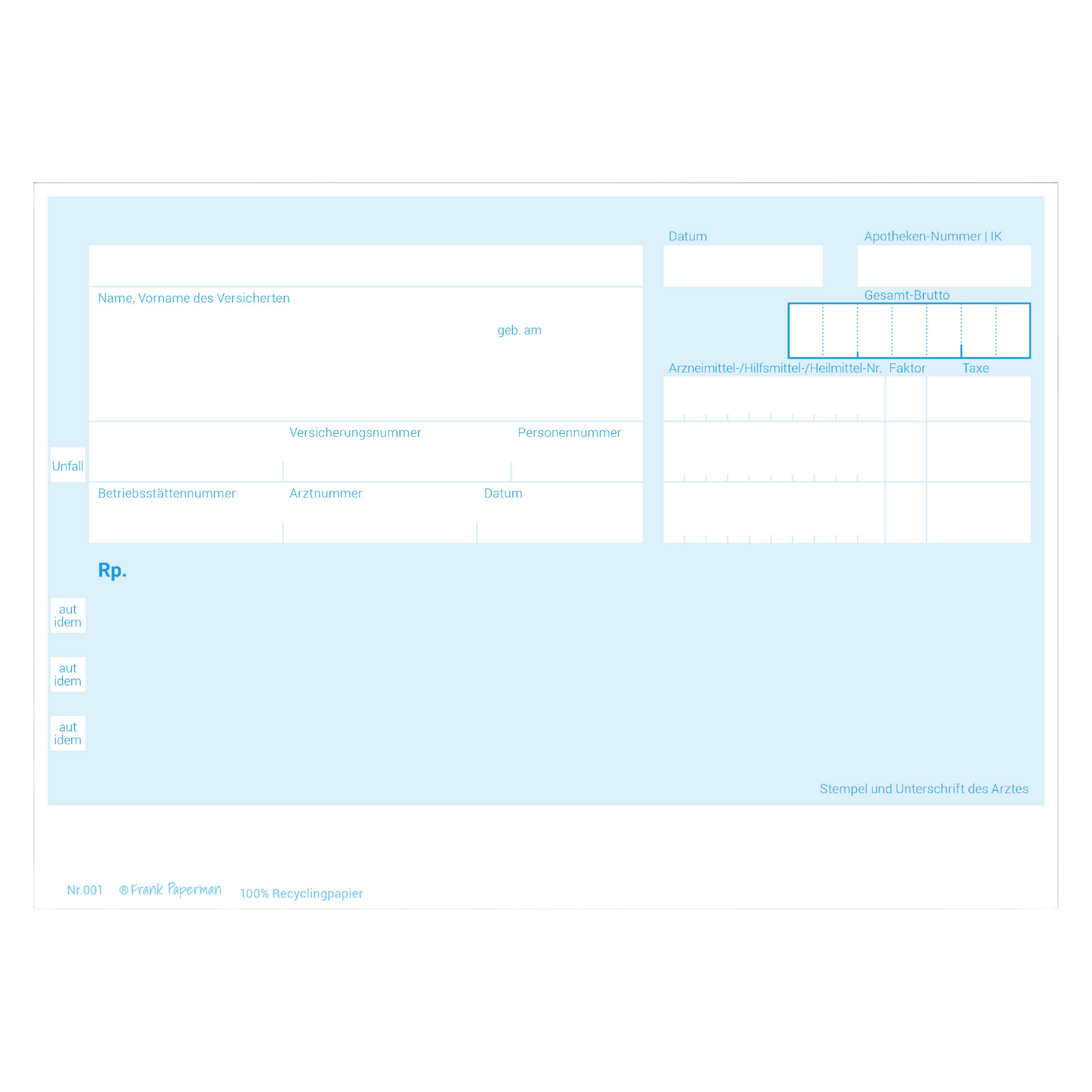 Privatrezepte – Blau