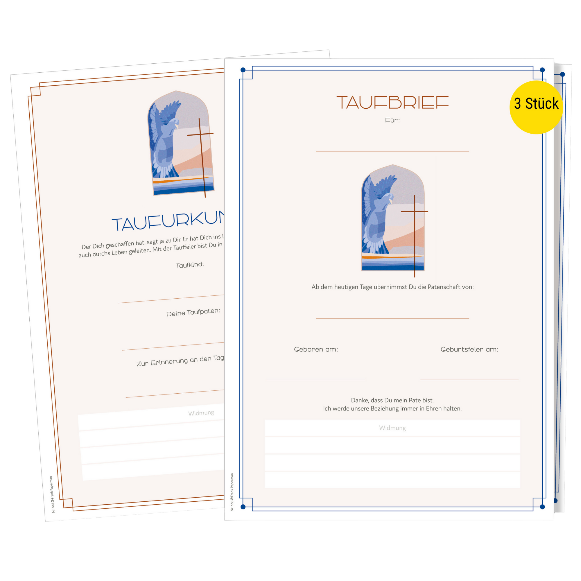 Patenbrief für Taufpaten  – Christlich antik