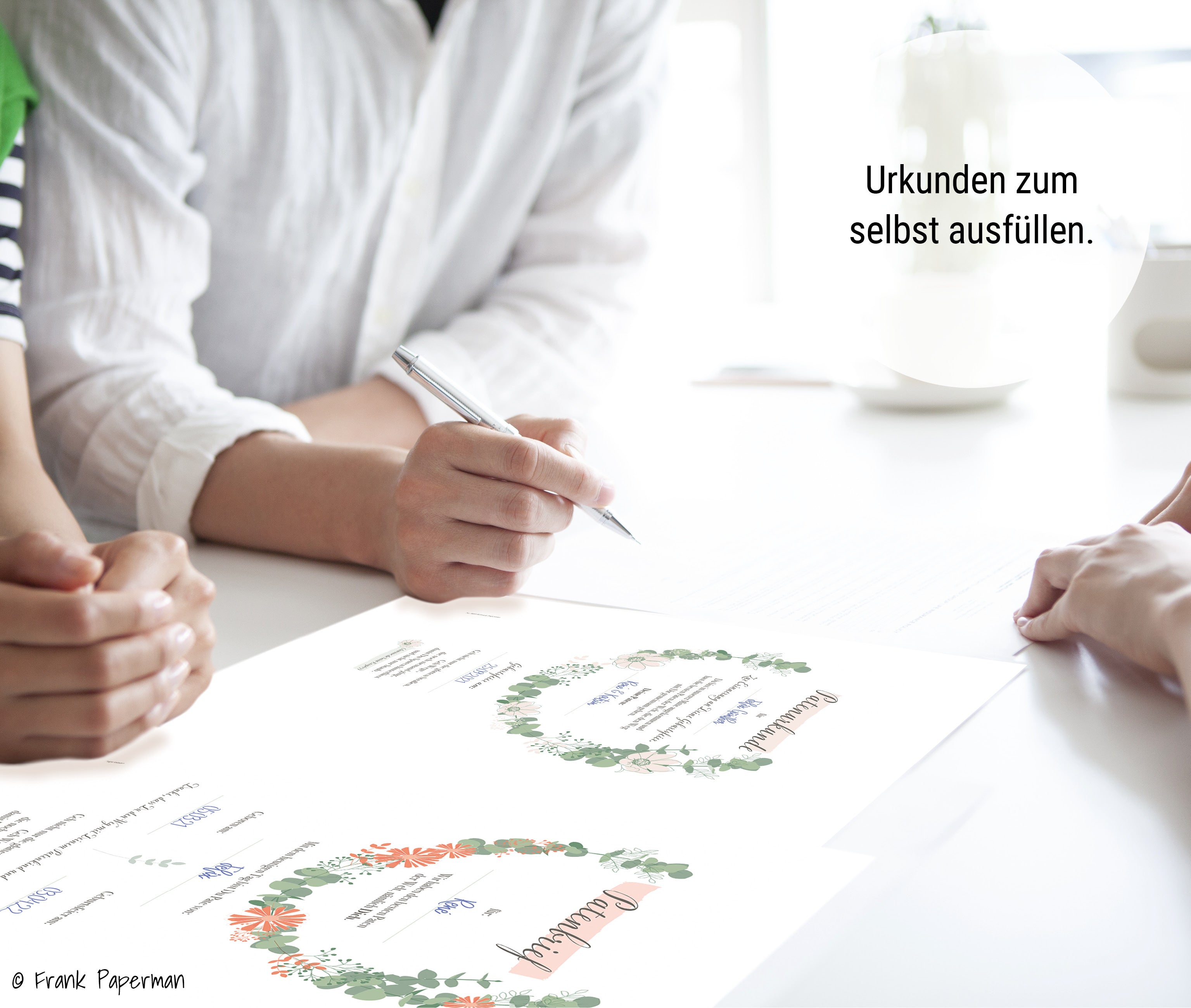 Patenbrief für Taufpaten  – Floral