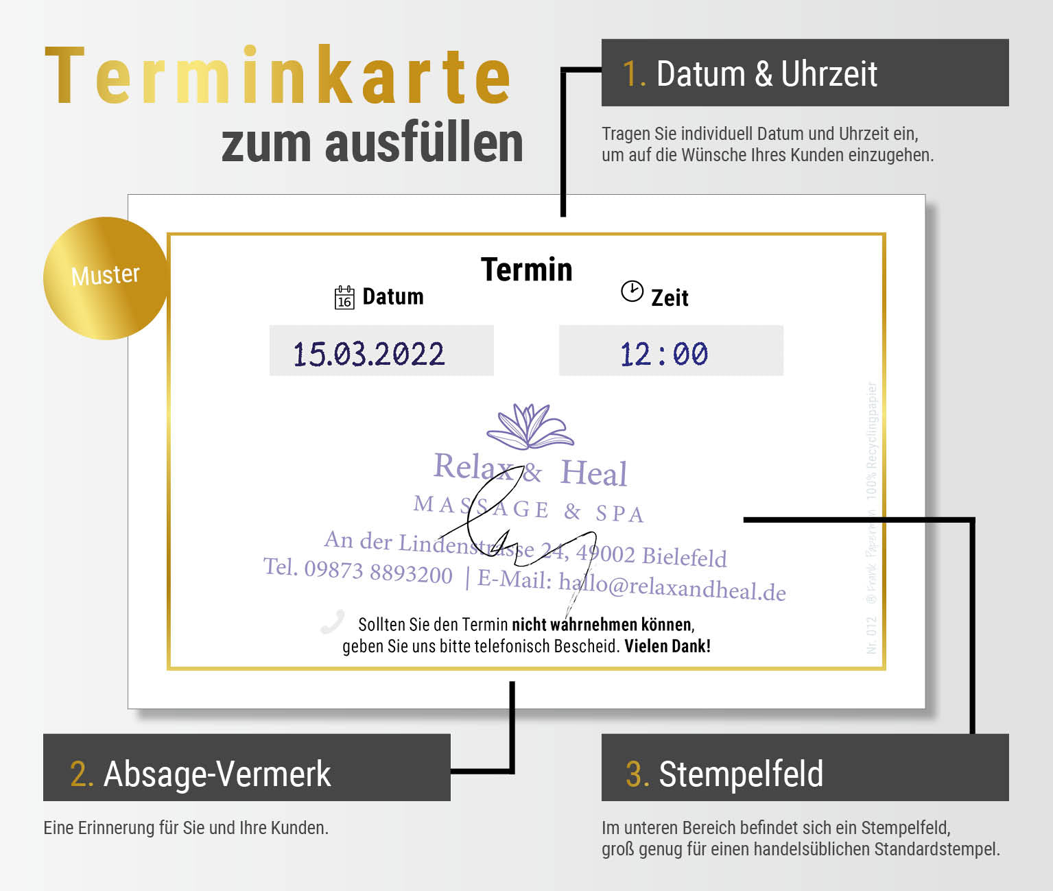 Terminkarte – Gold 1 Termin