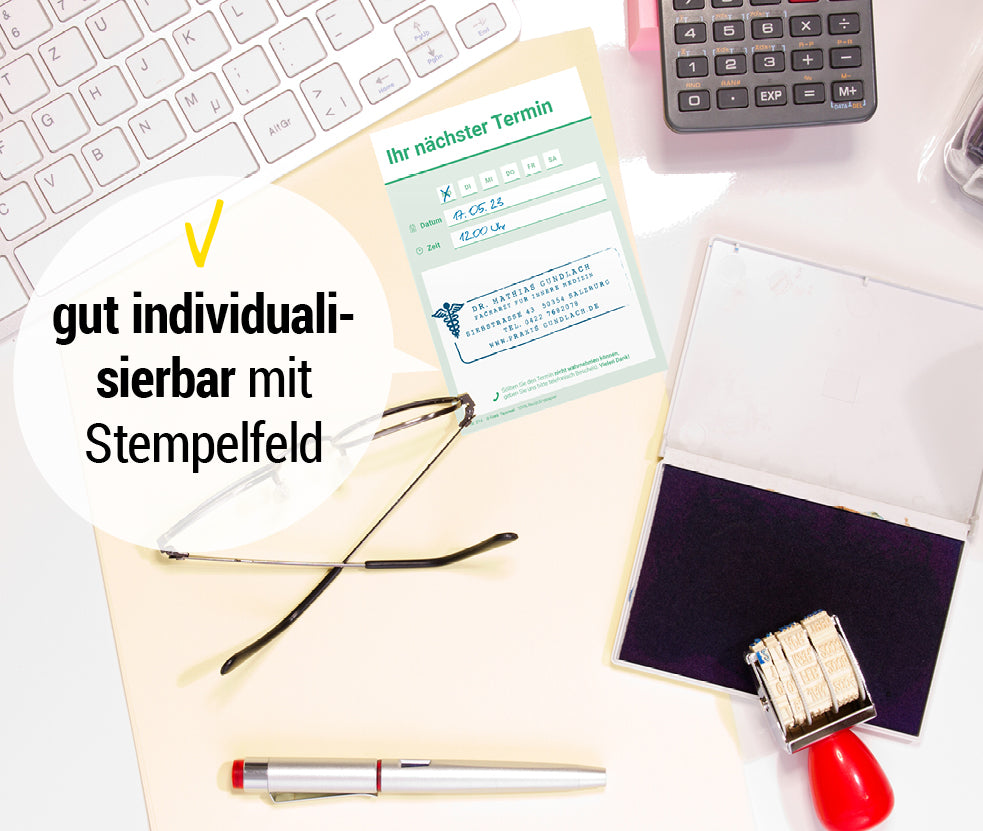 Terminzettel Praxis – 1 Termin