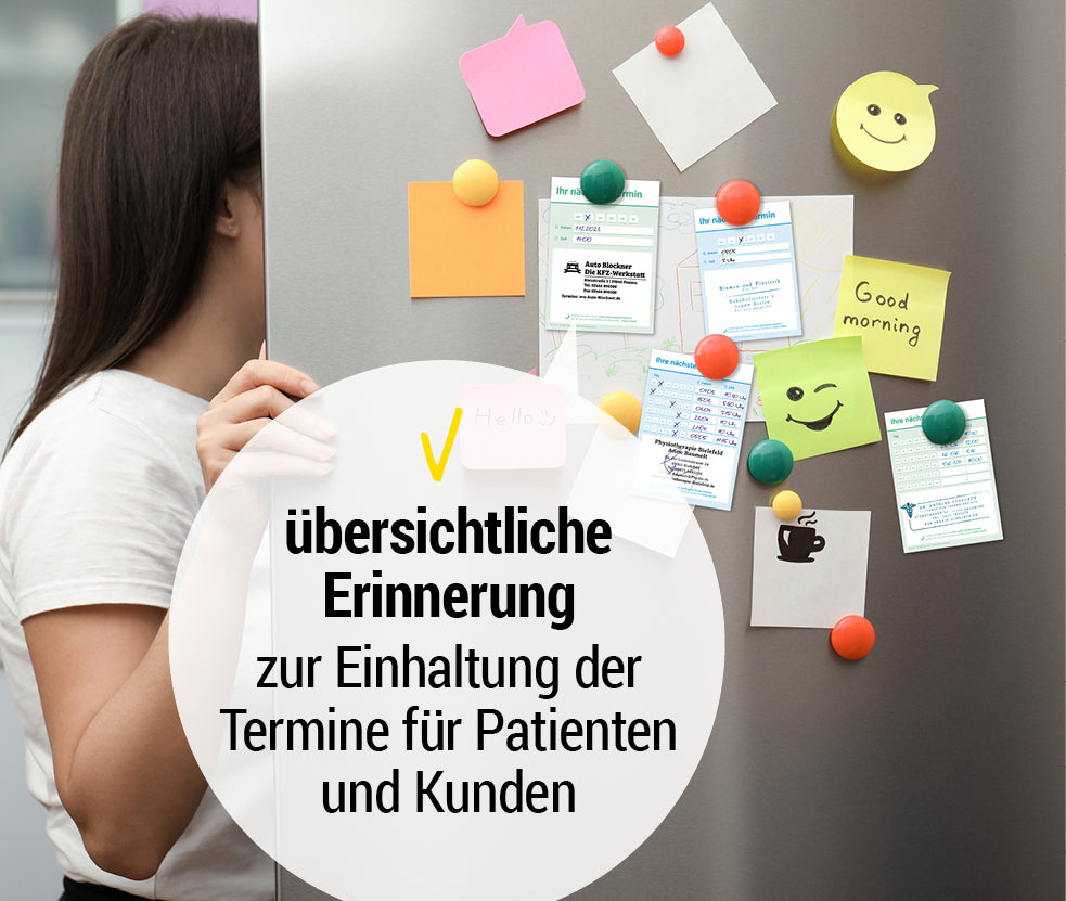 Terminzettel Praxis – 1 Termin