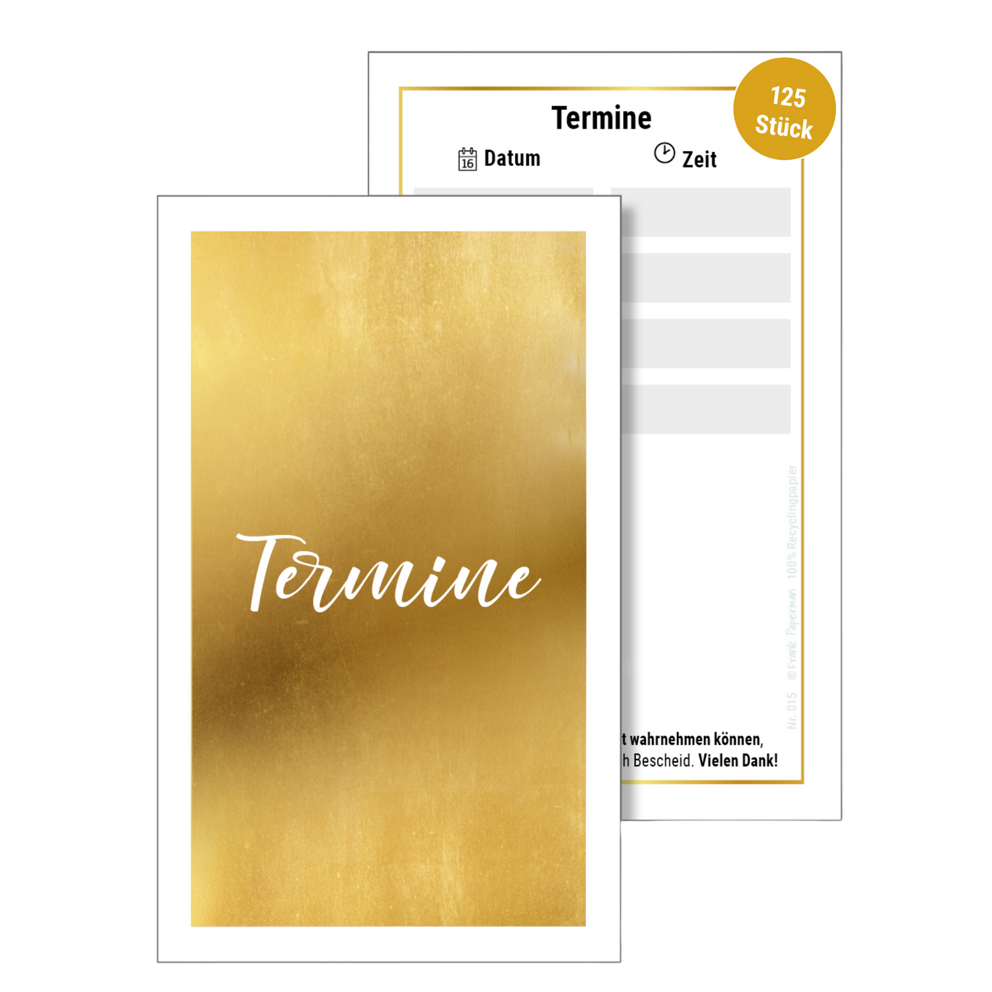 Terminkarte – Gold 4 Termine