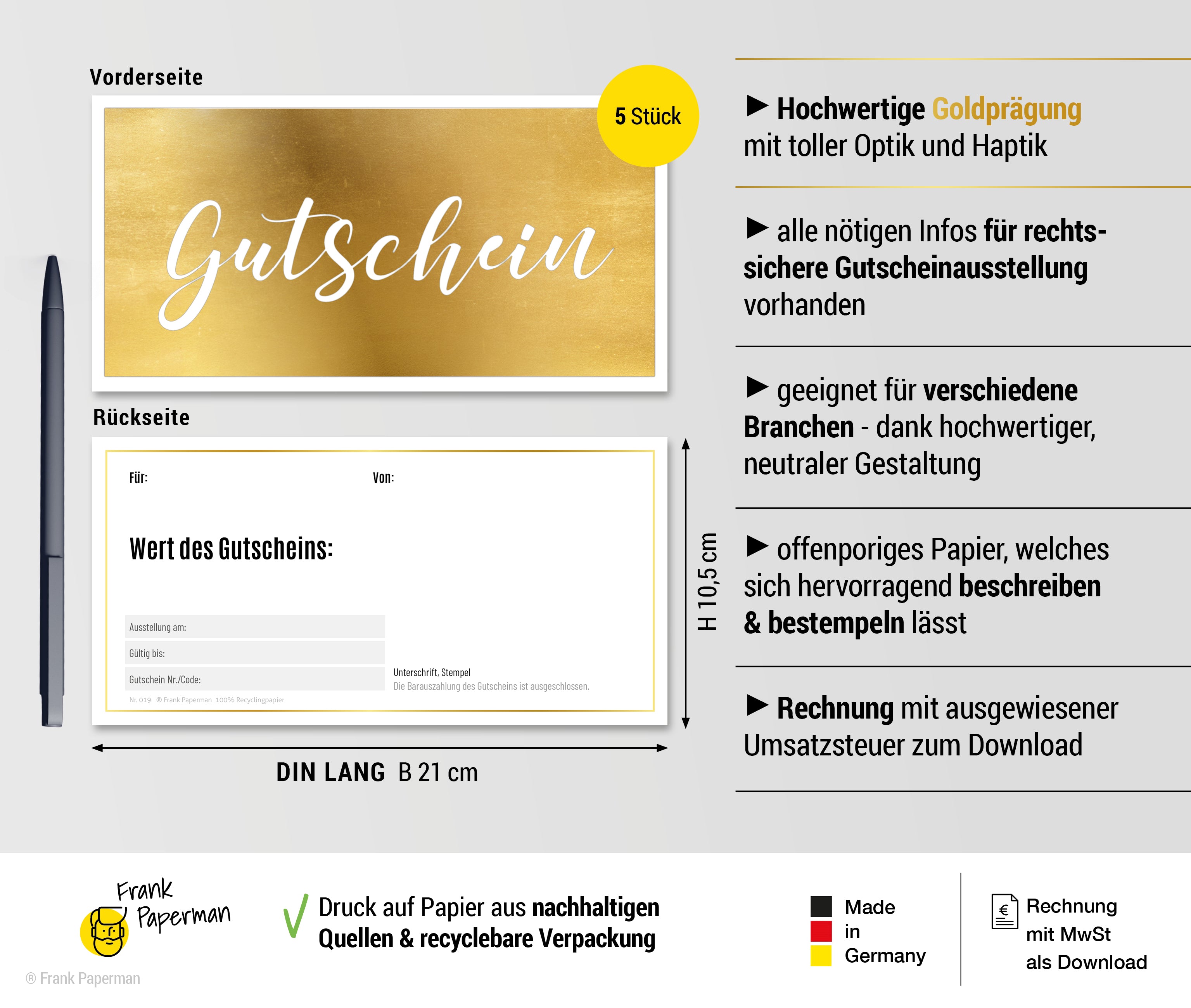 Geschenk Gutschein – Gold