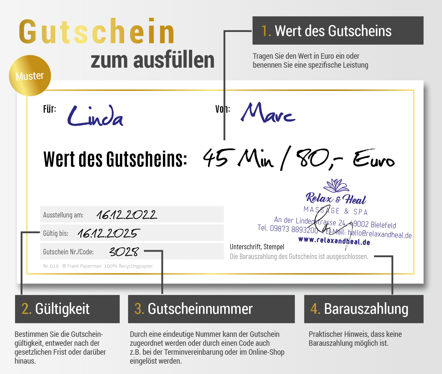 Geschenk Gutschein – Gold