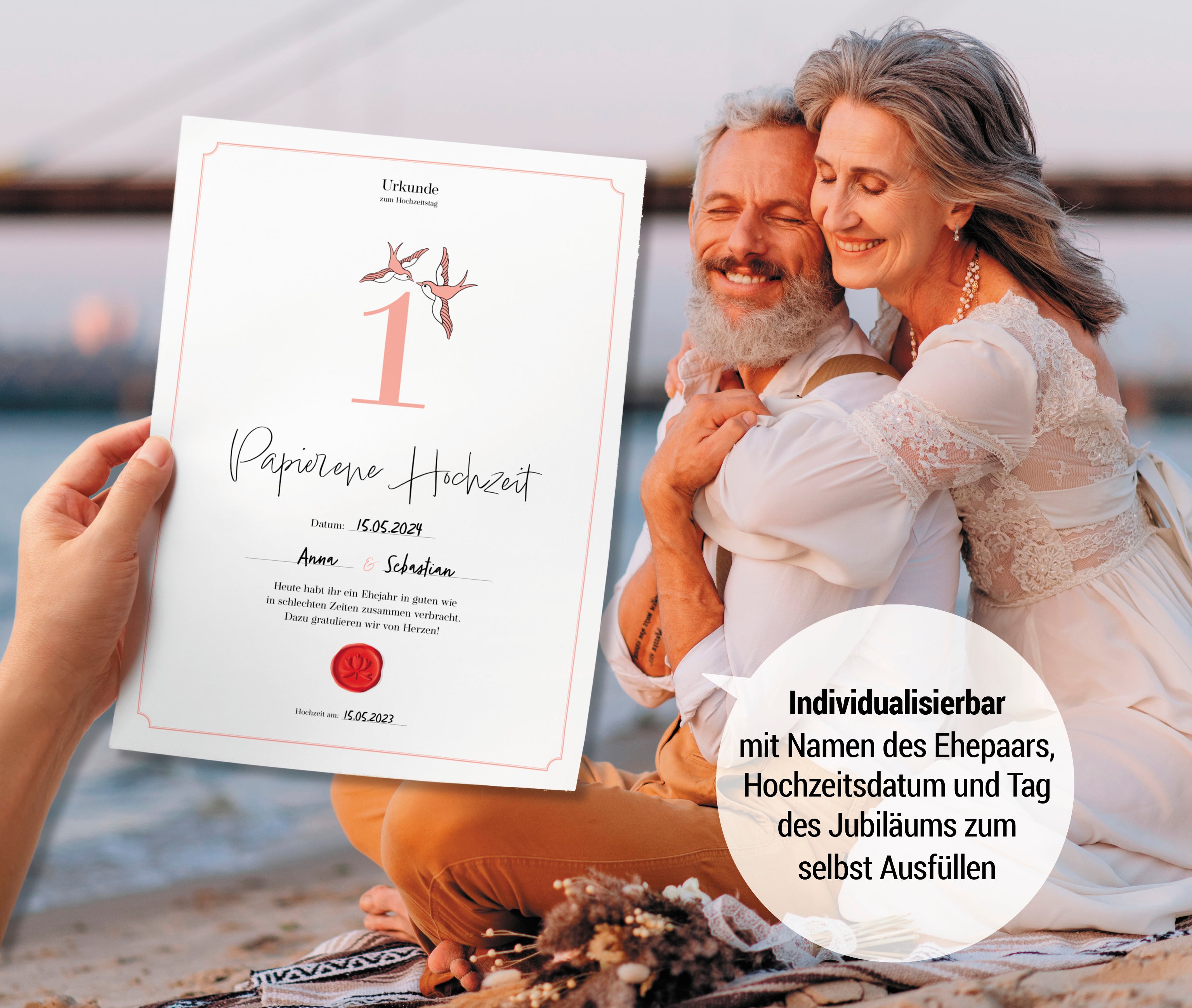 Hochzeitstagsurkunde  – Klassisch