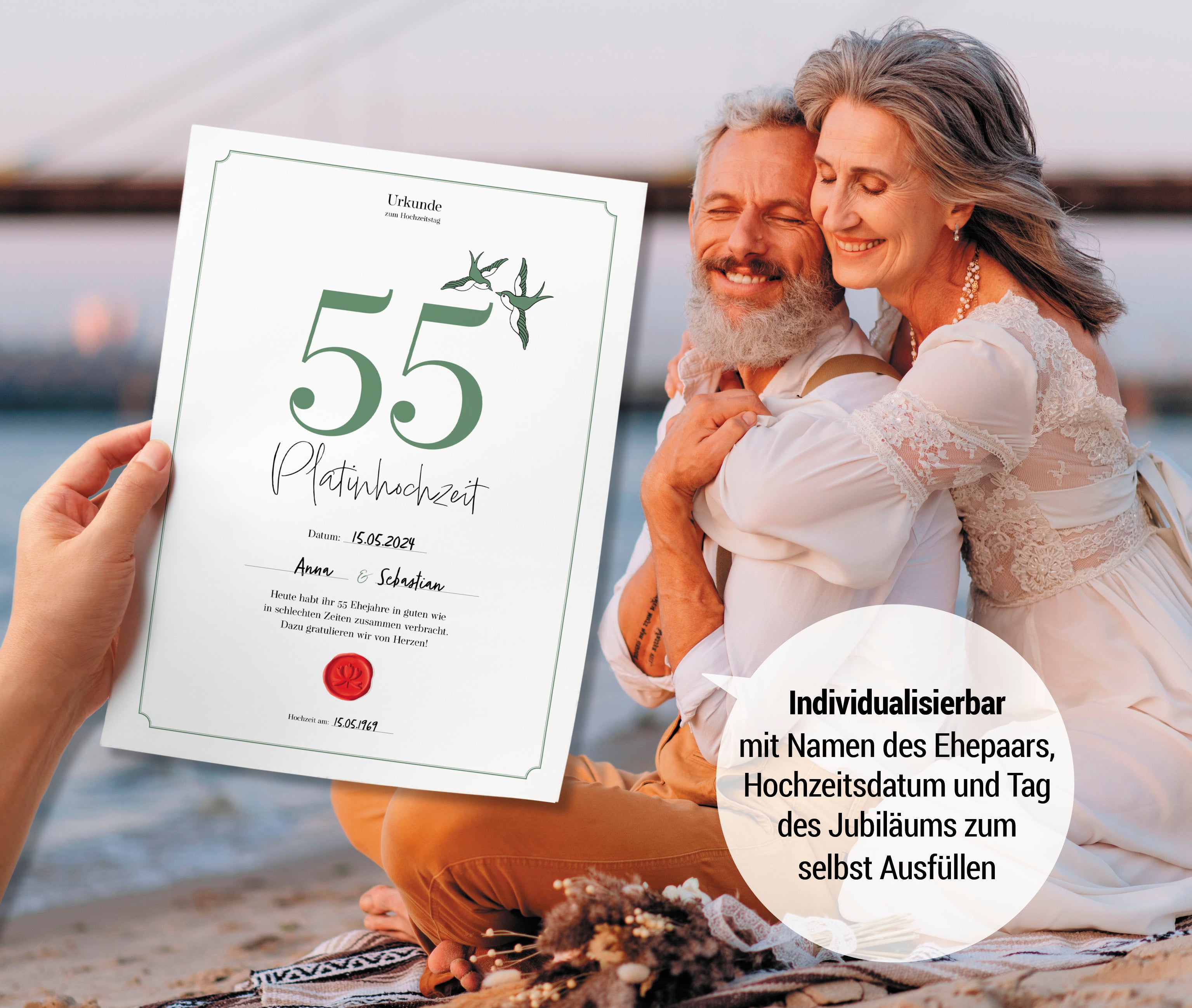 Hochzeitstagsurkunde  – Klassisch