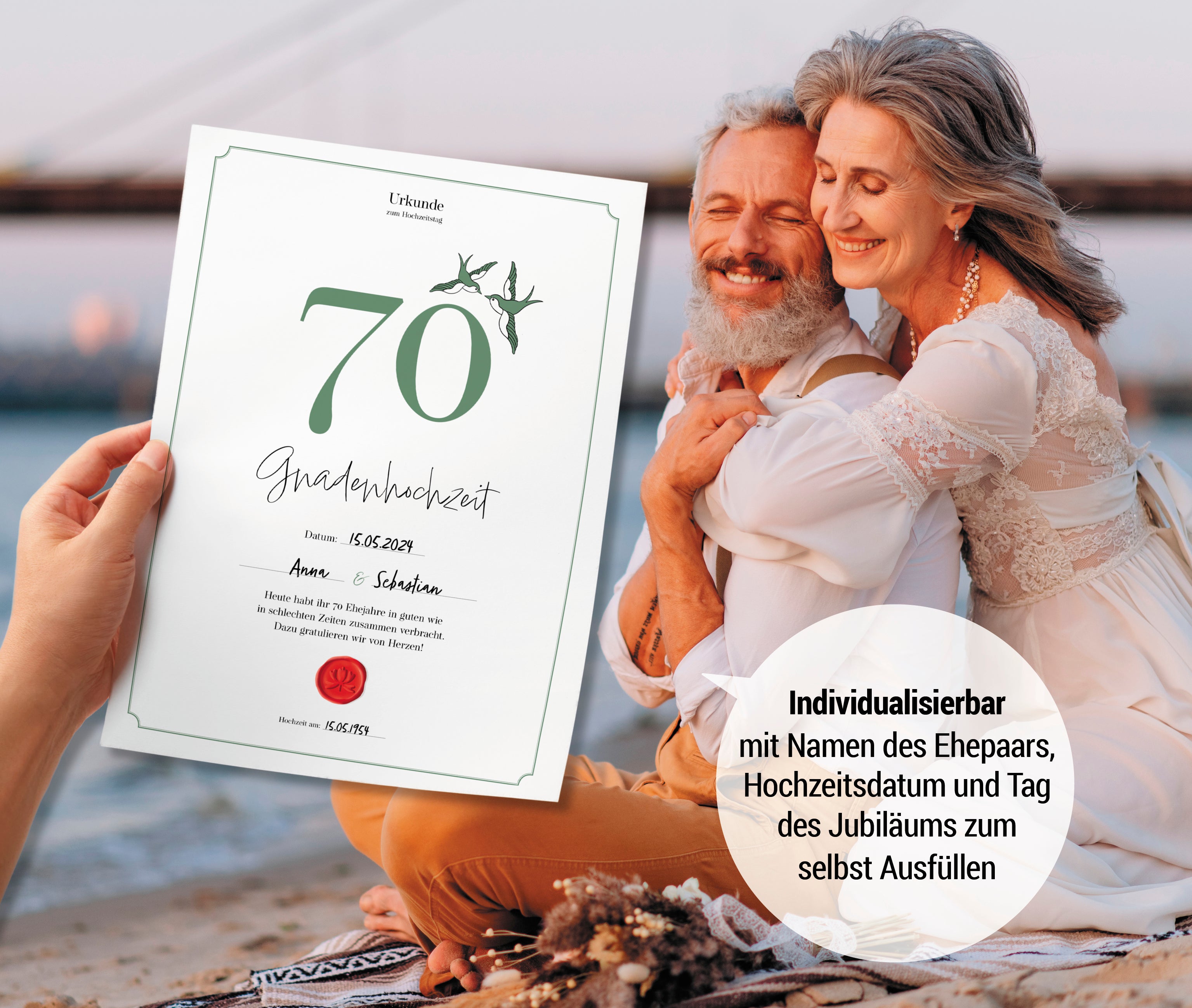 Hochzeitstagsurkunde  – Klassisch