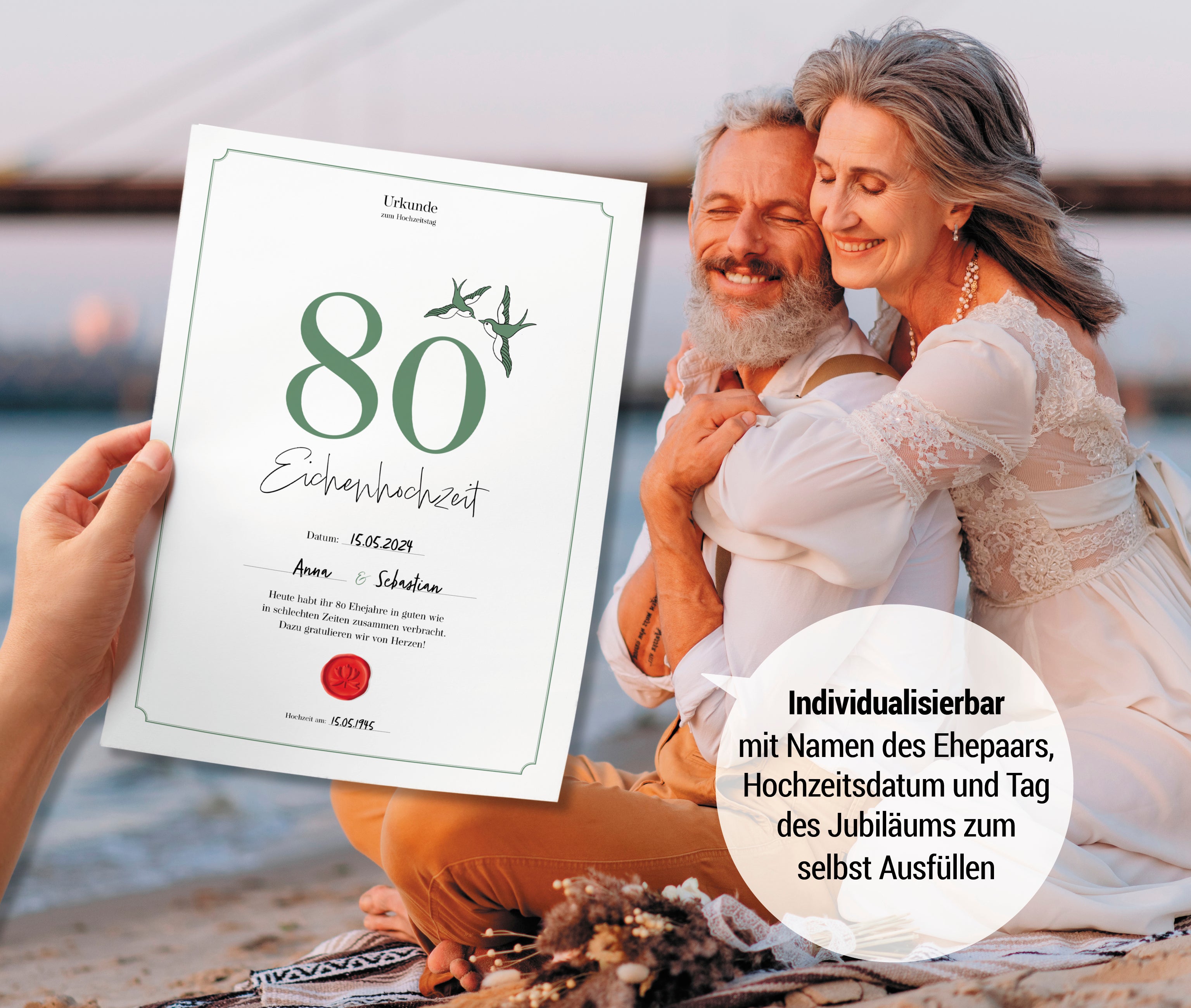 Hochzeitstagsurkunde  – Klassisch