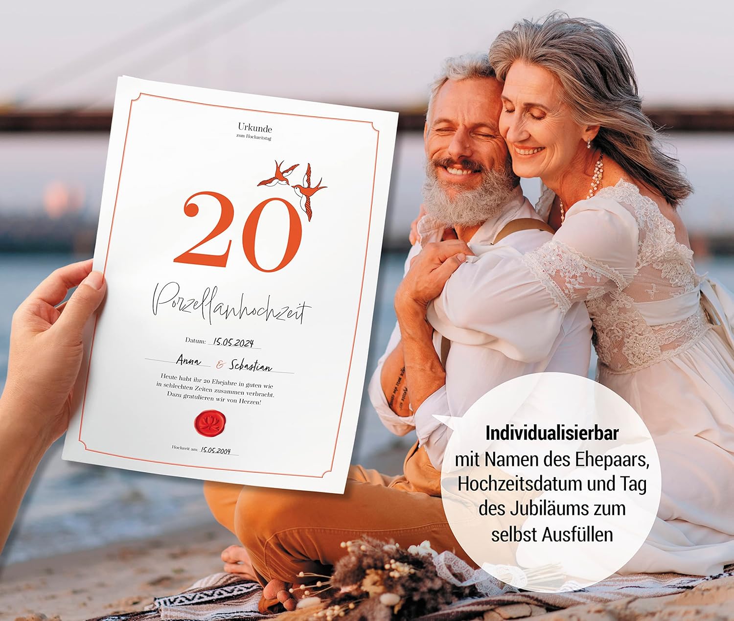 Hochzeitstagsurkunde  – Klassisch