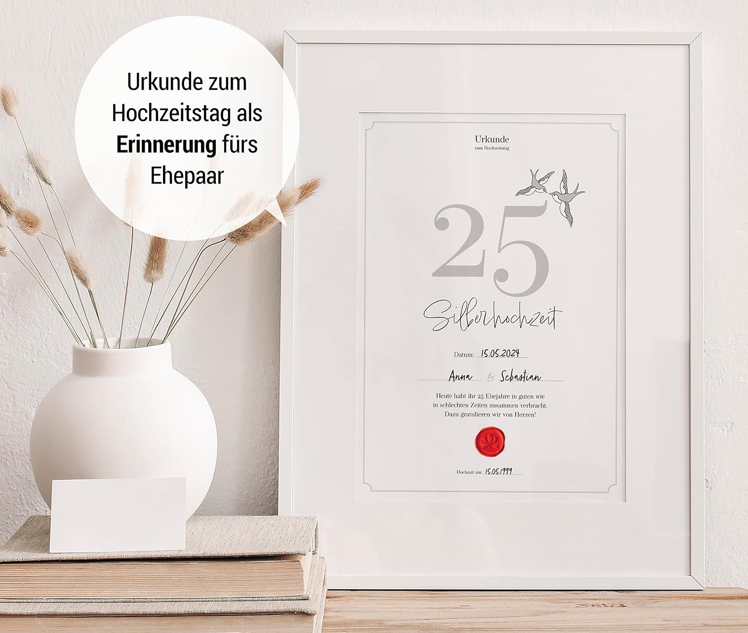 Hochzeitstagsurkunde  – Klassisch
