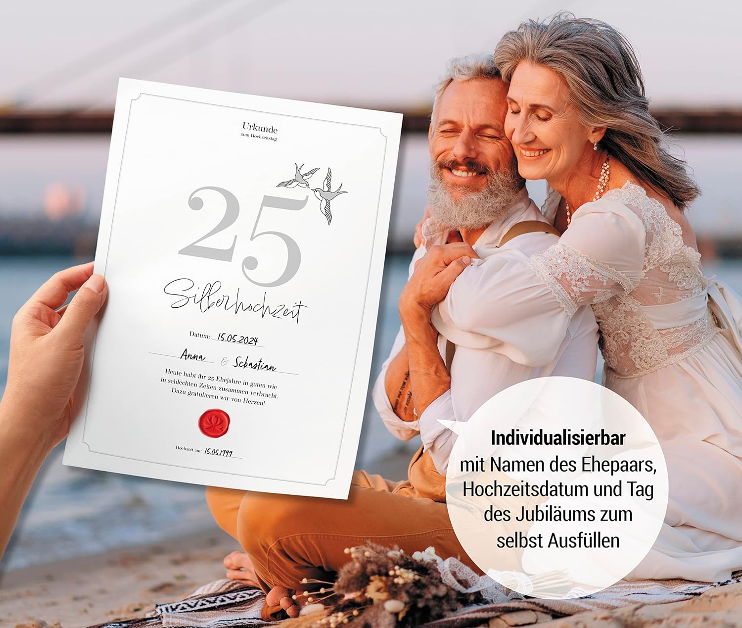 Hochzeitstagsurkunde  – Klassisch