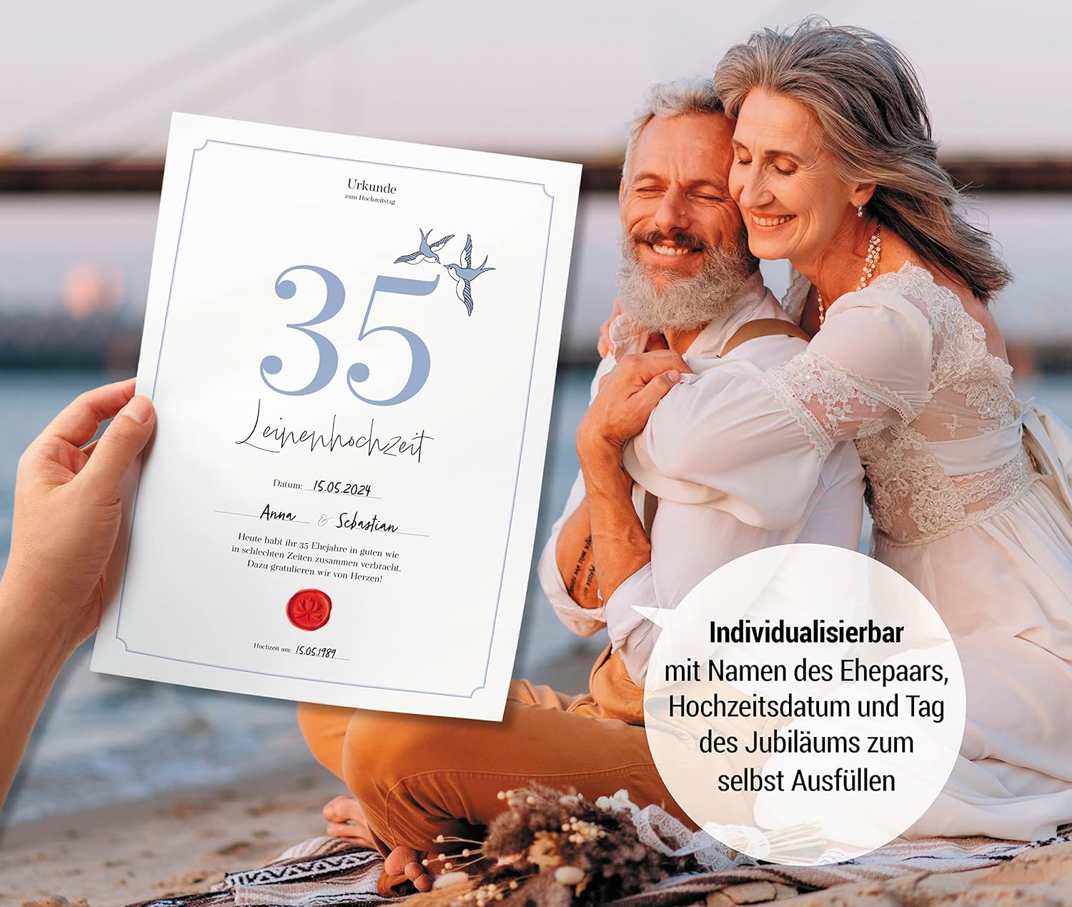 Hochzeitstagsurkunde  – Klassisch