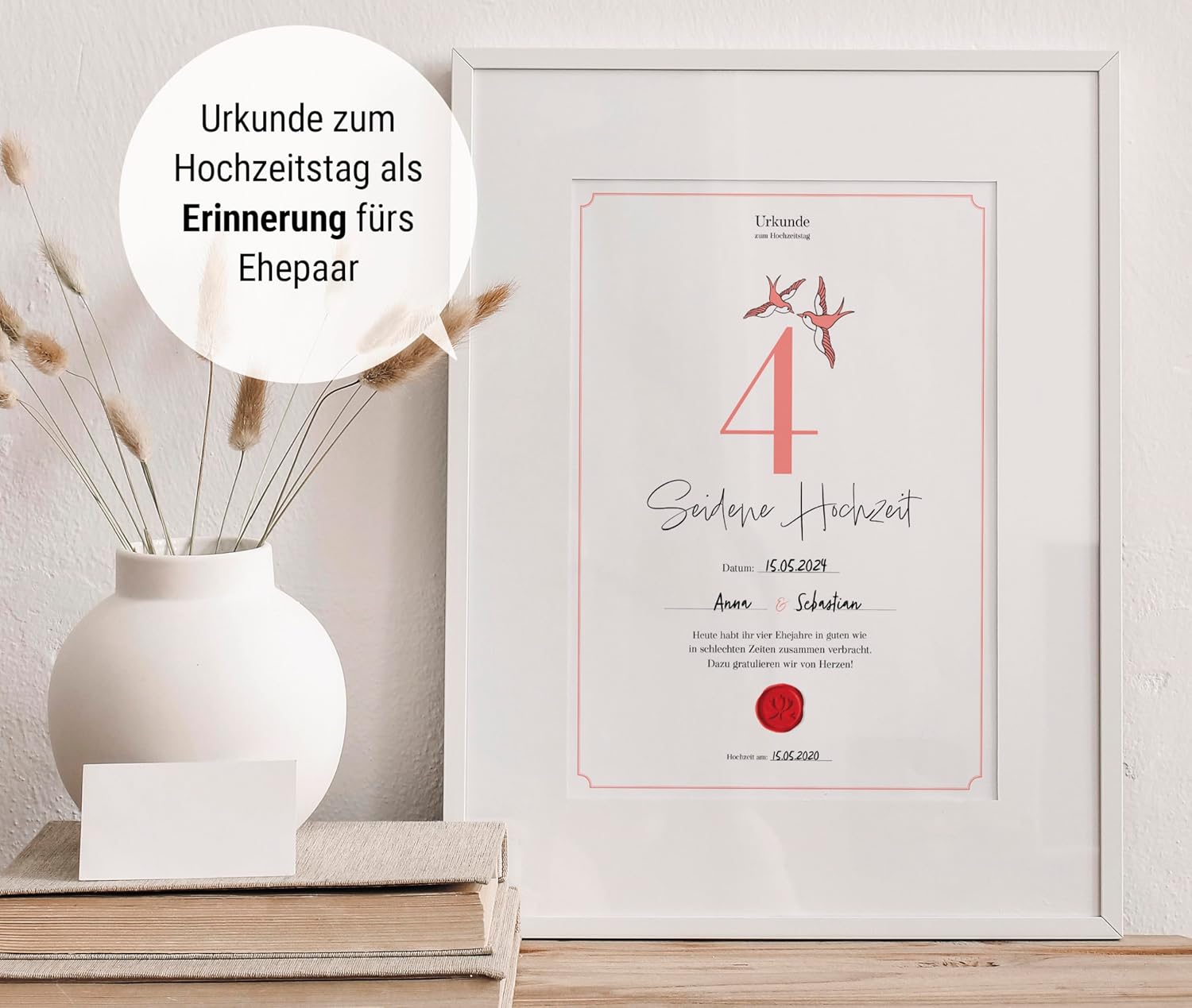 Hochzeitstagsurkunde  – Klassisch
