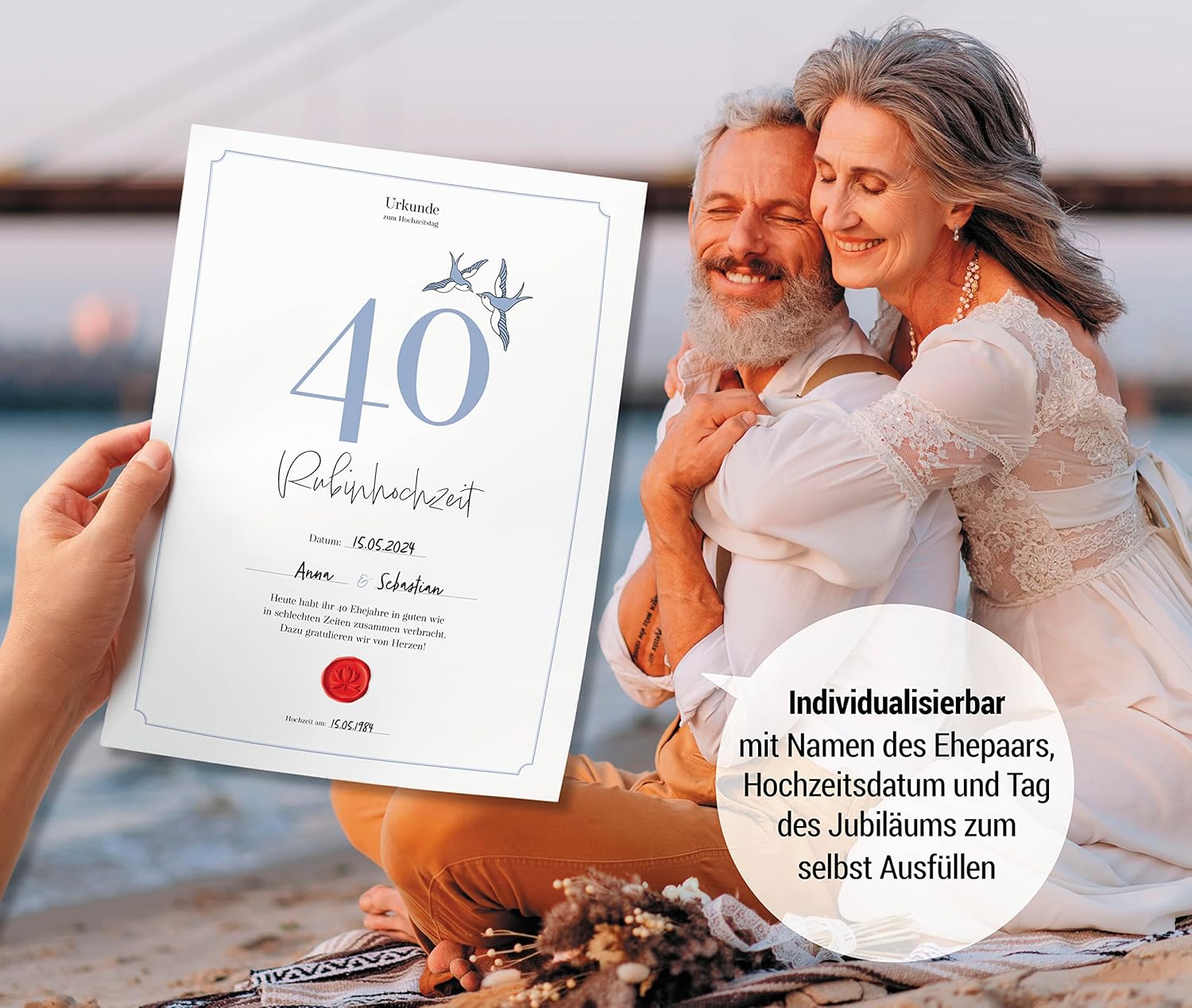 Hochzeitstagsurkunde  – Klassisch