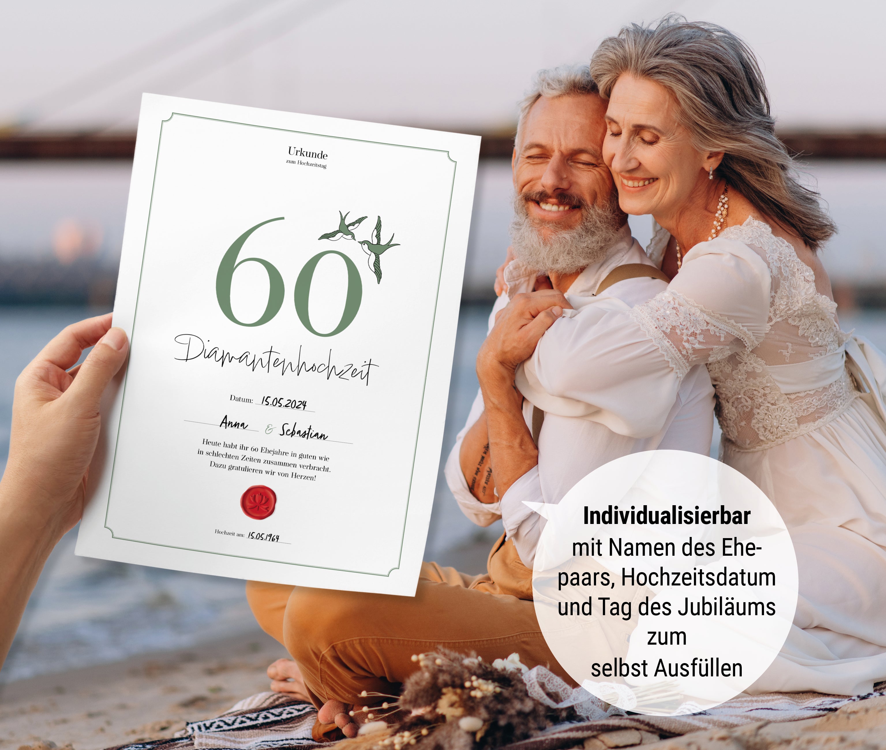 Hochzeitstagsurkunde  – Klassisch