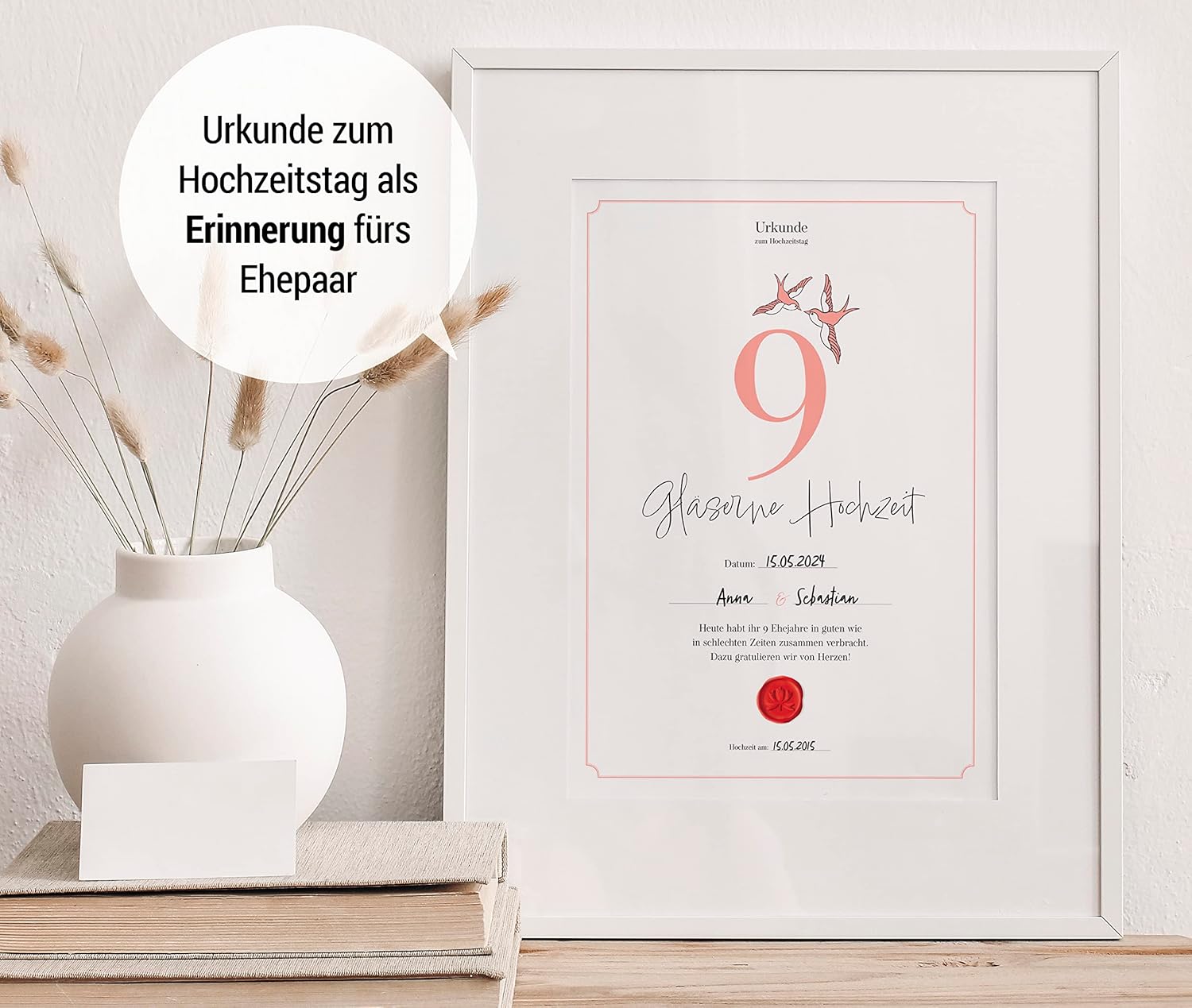 Hochzeitstagsurkunde  – Klassisch