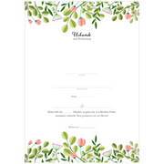 Hochzeitstagsurkunde – Floral