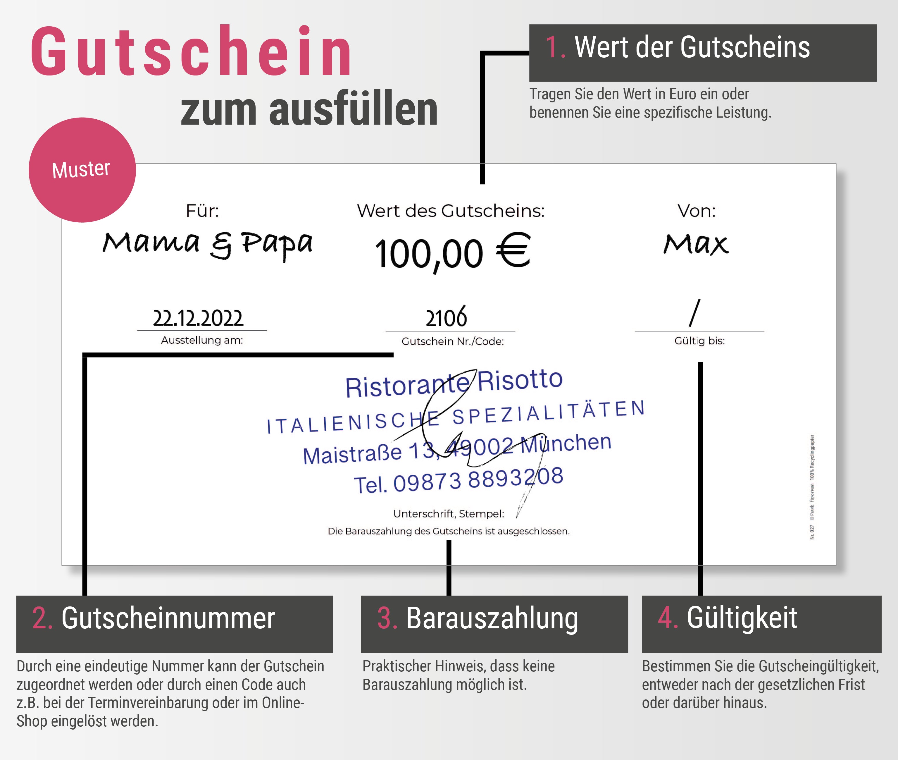 Geschenkgutscheine – Magenta