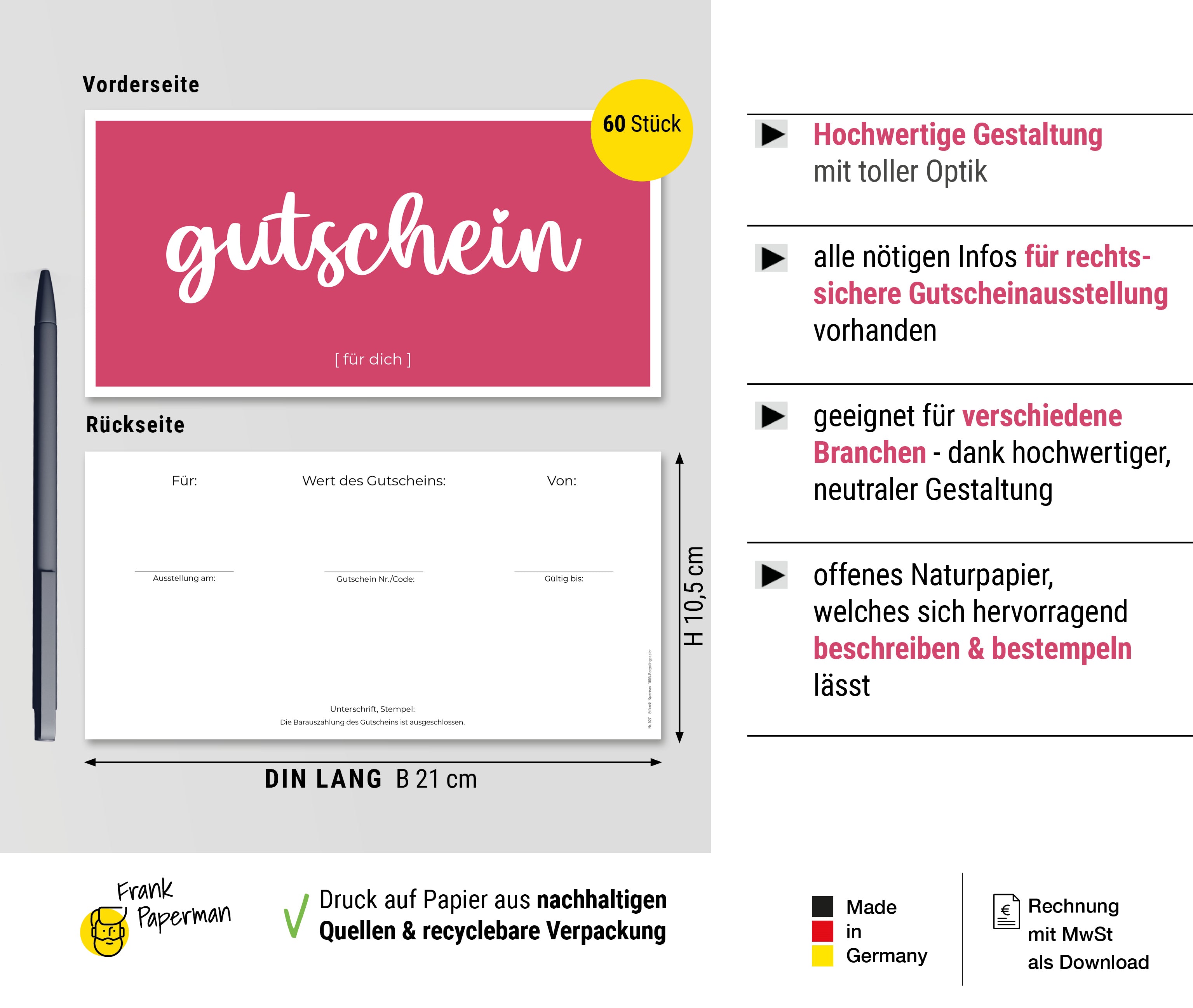 Geschenkgutscheine – Magenta