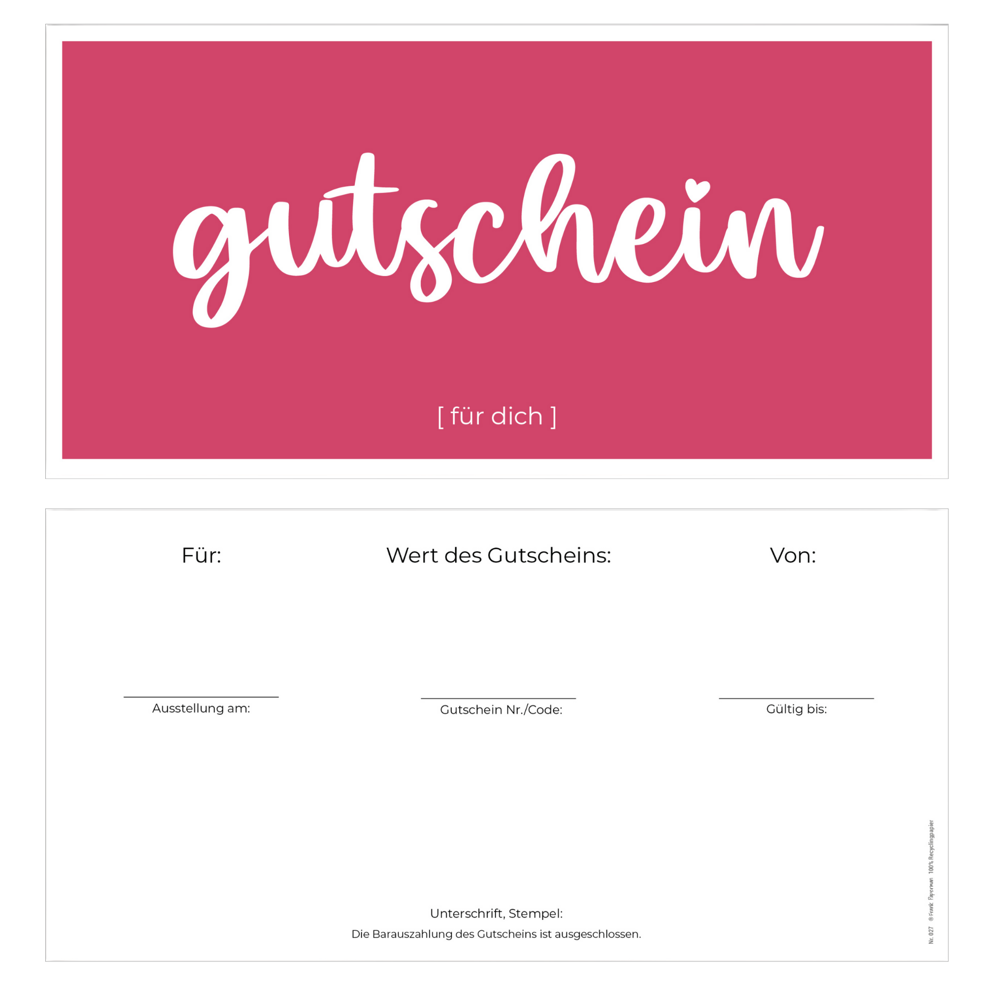 Geschenkgutscheine – Magenta