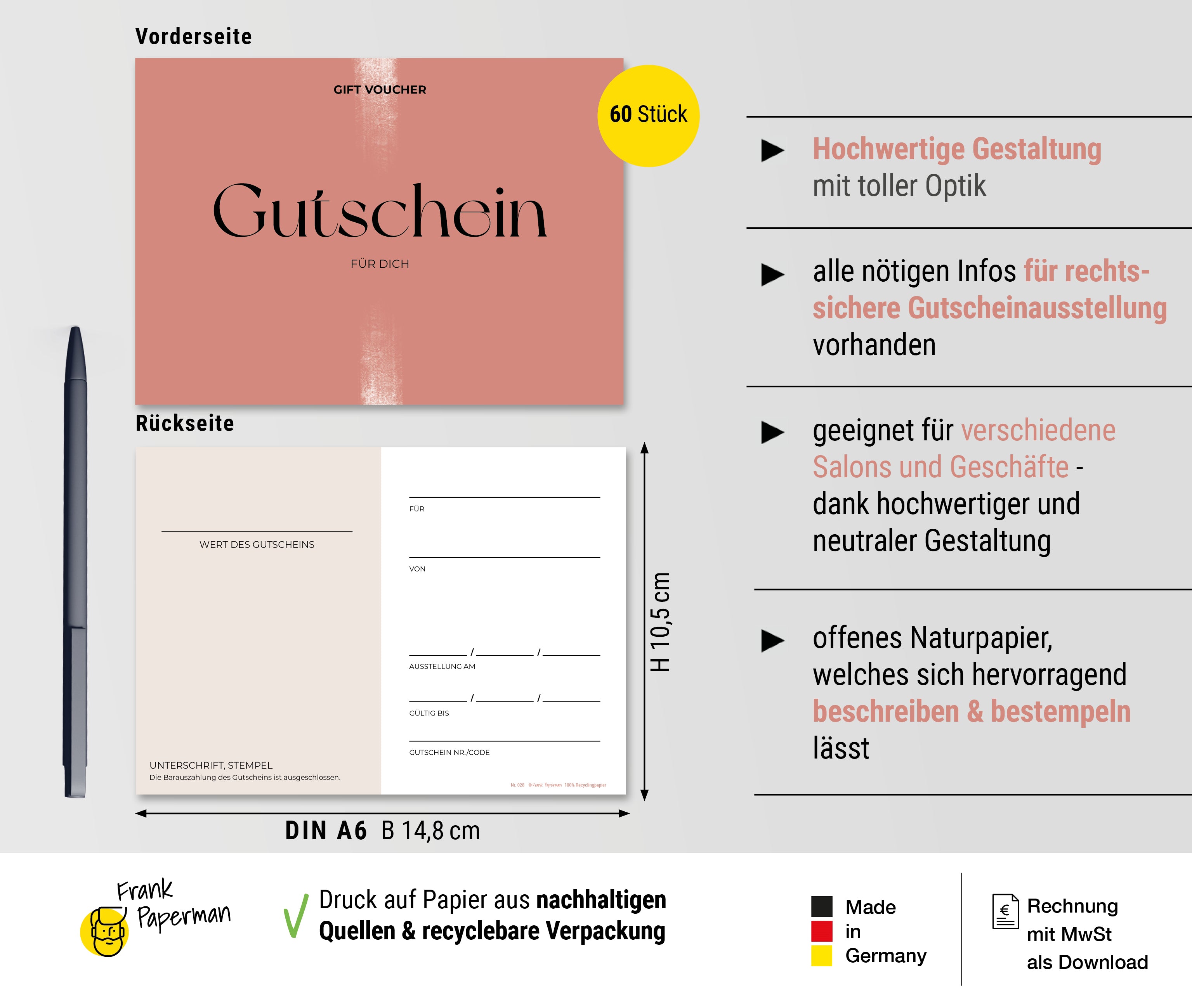 Gutscheine für Kunden – Salon