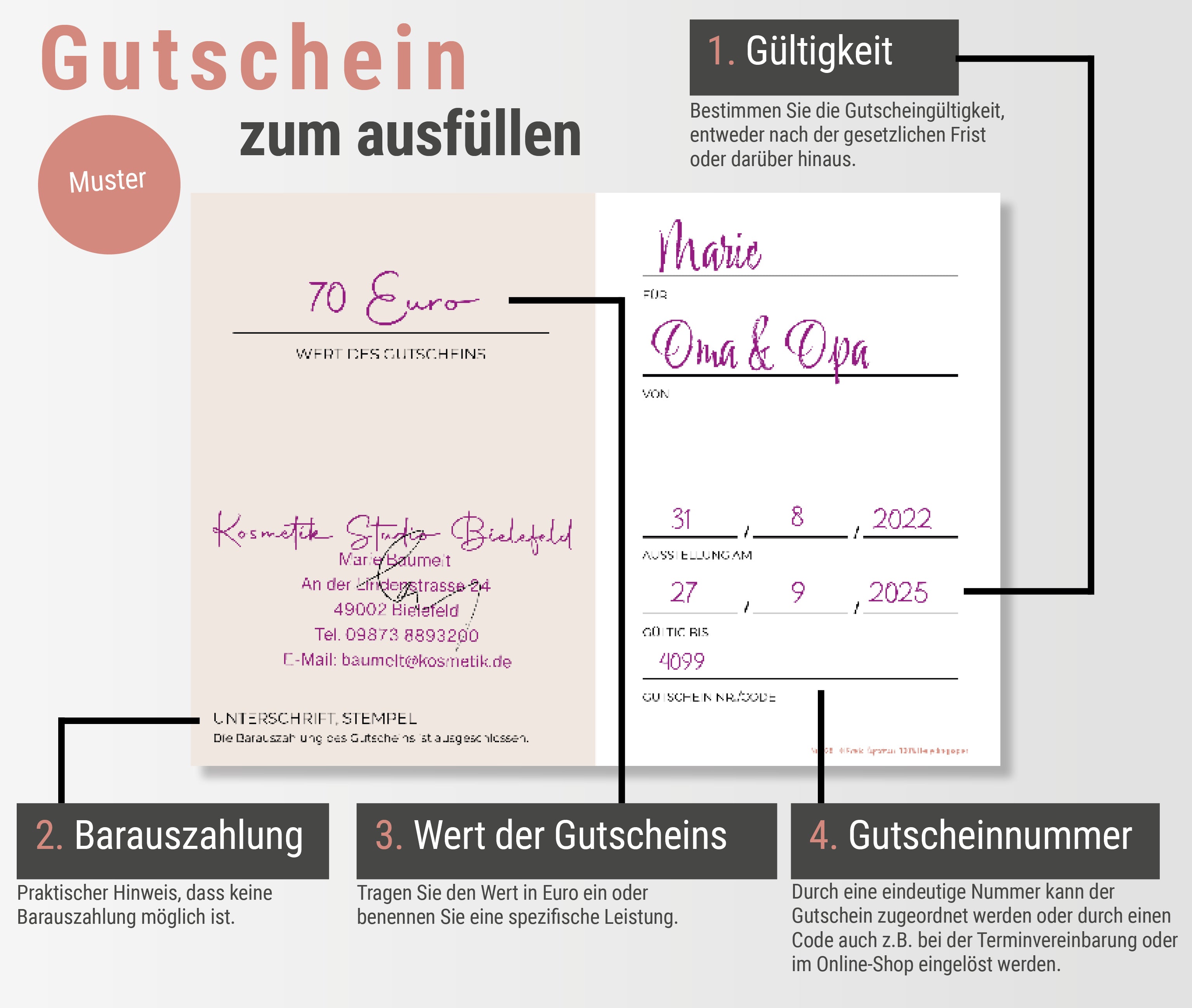 Gutscheine für Kunden – Salon