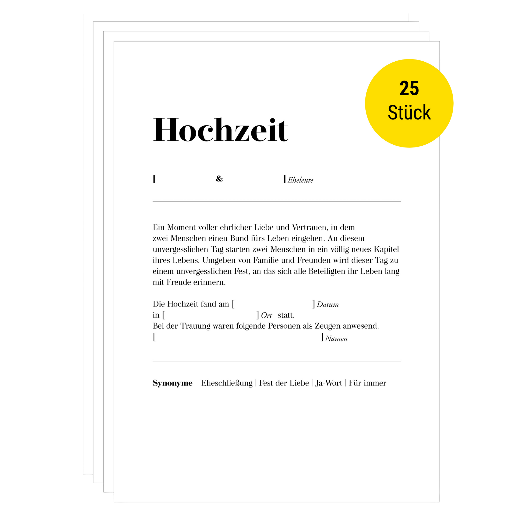 Urkunde Eheschließung – Definition