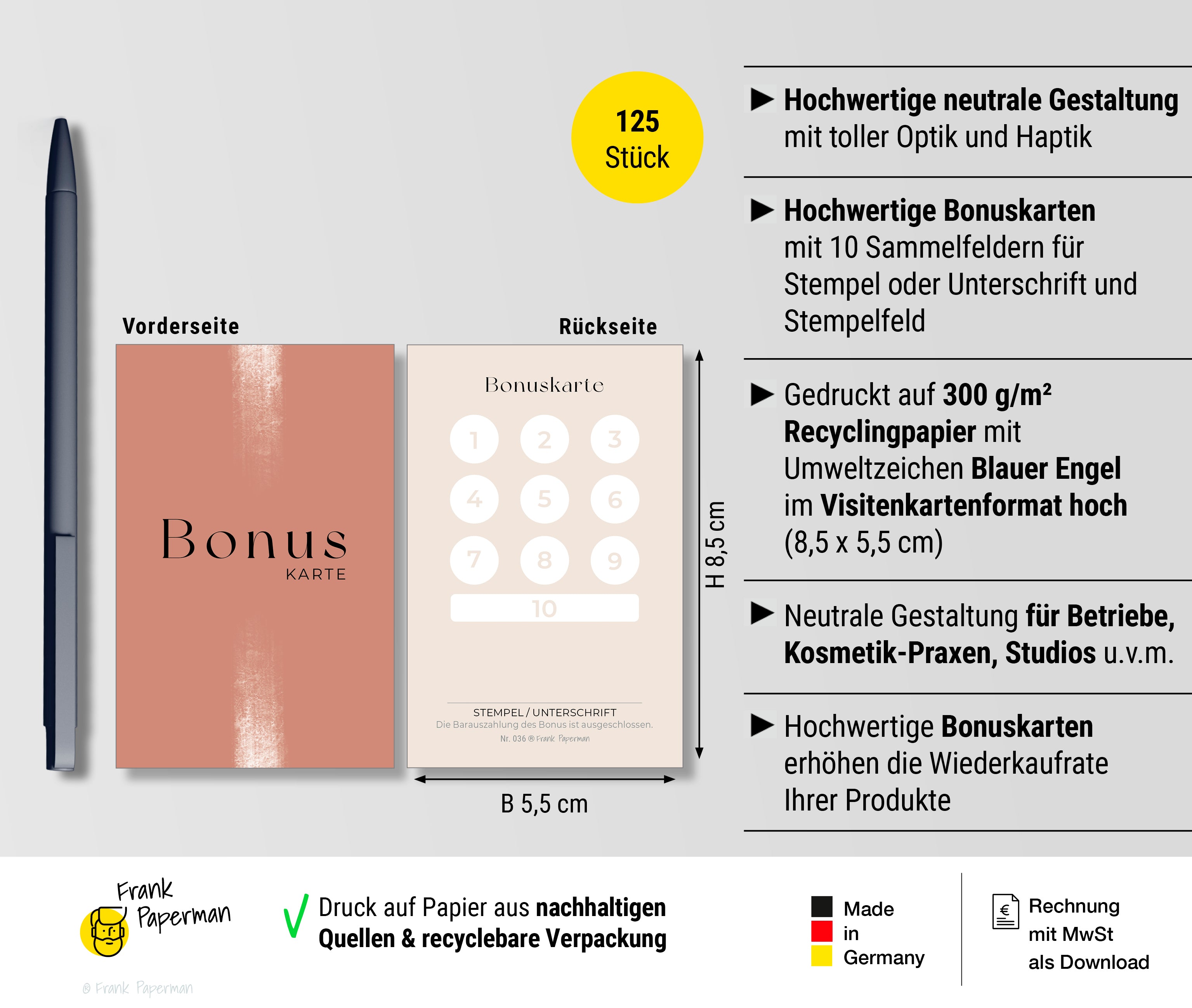 Bonuskarten für Kunden – Salon