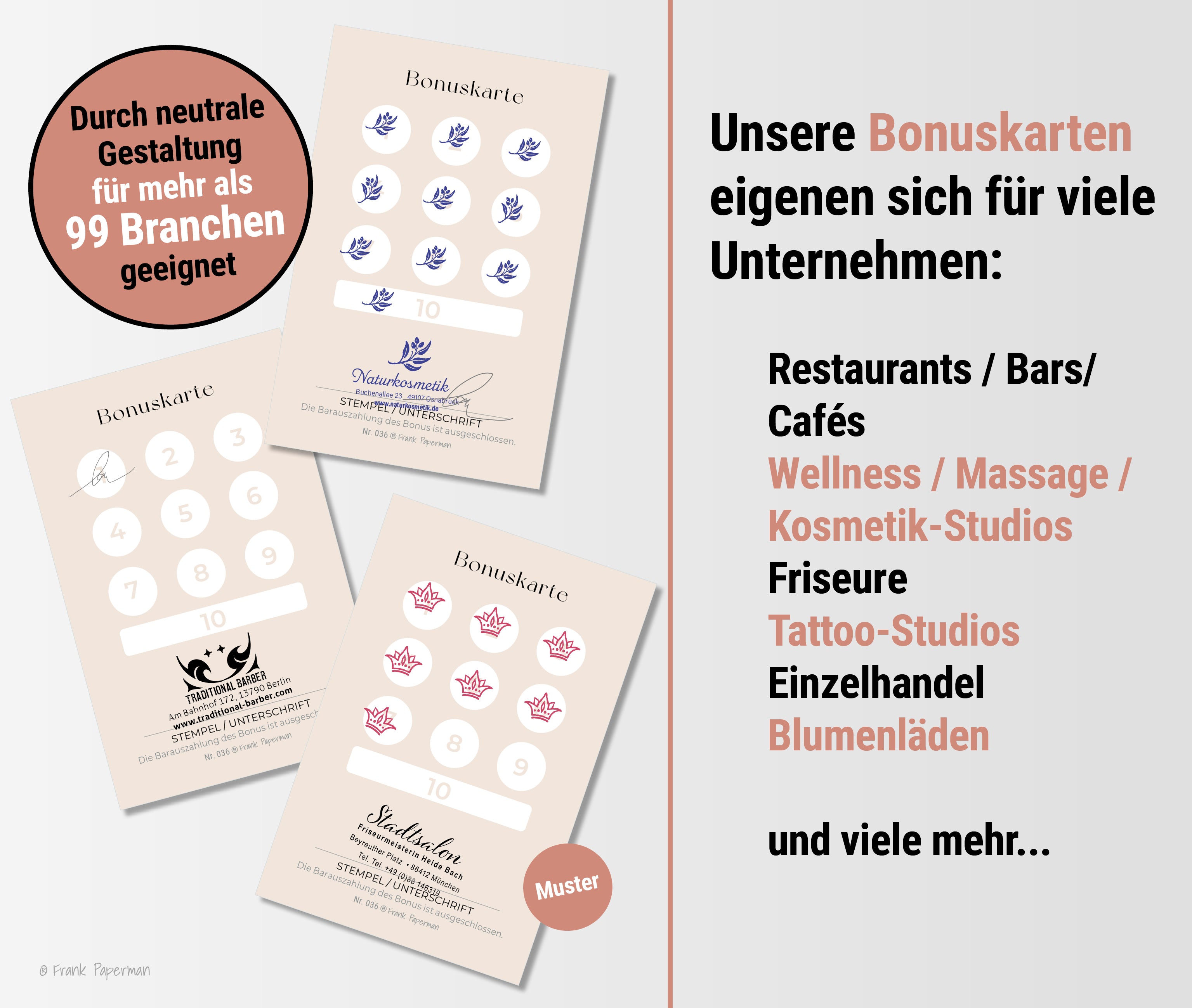 Bonuskarten für Kunden – Salon