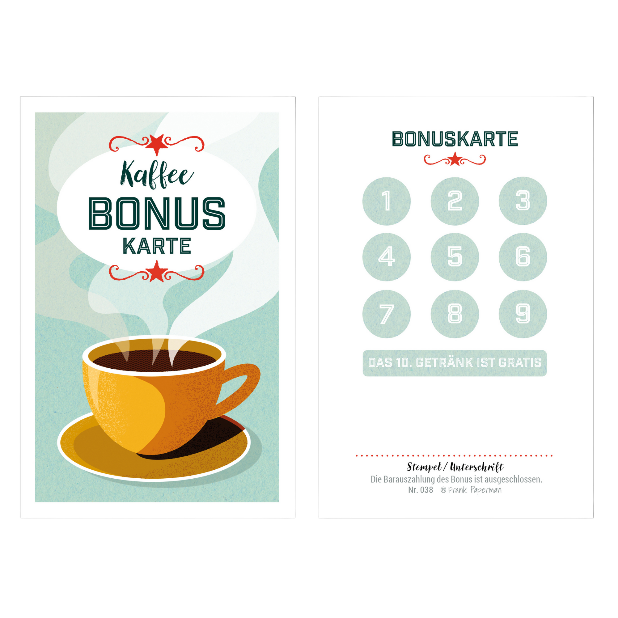 Bonuskarten für Kunden – Kaffee