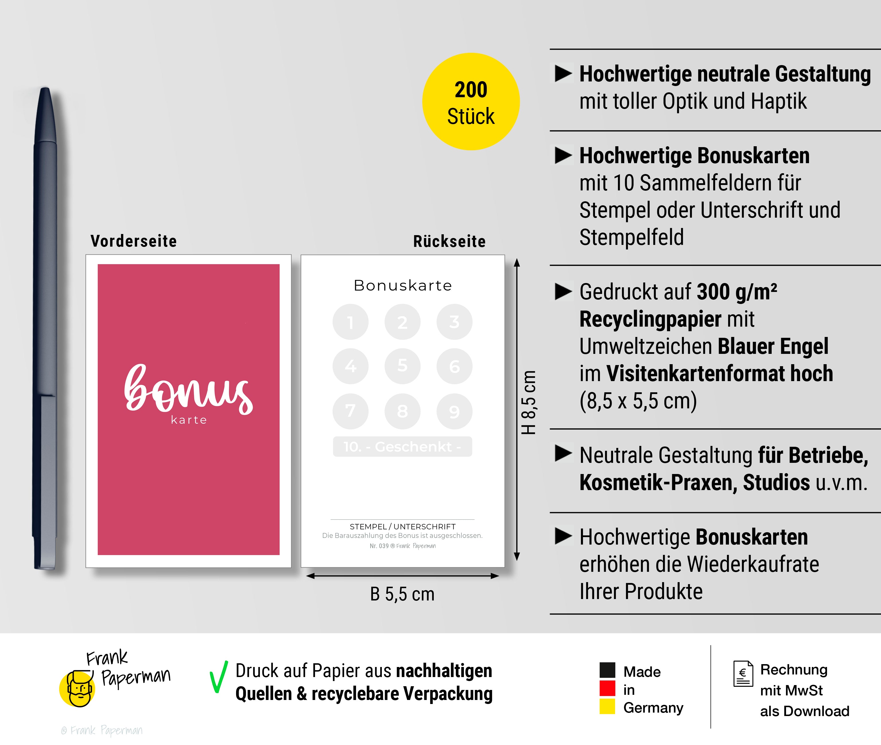 Bonuskarten – Magenta