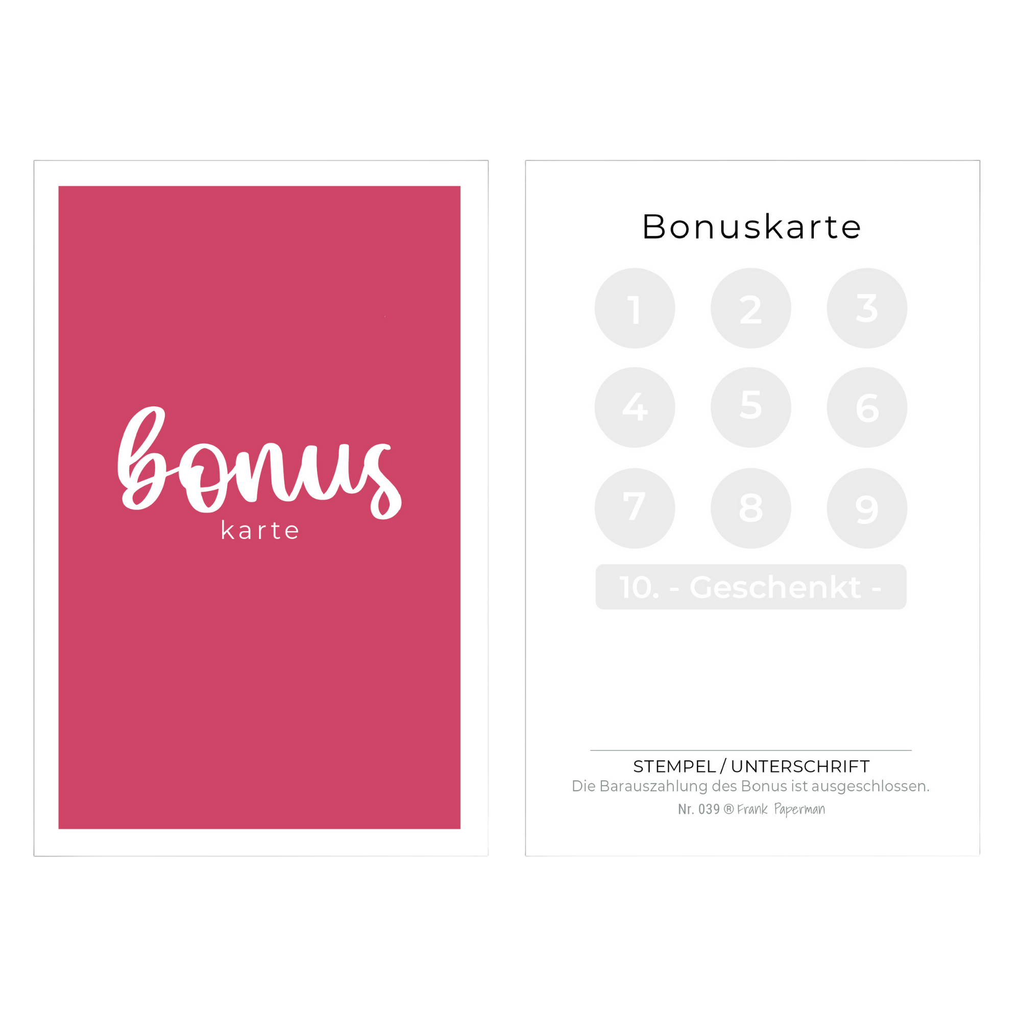 Bonuskarten – Magenta