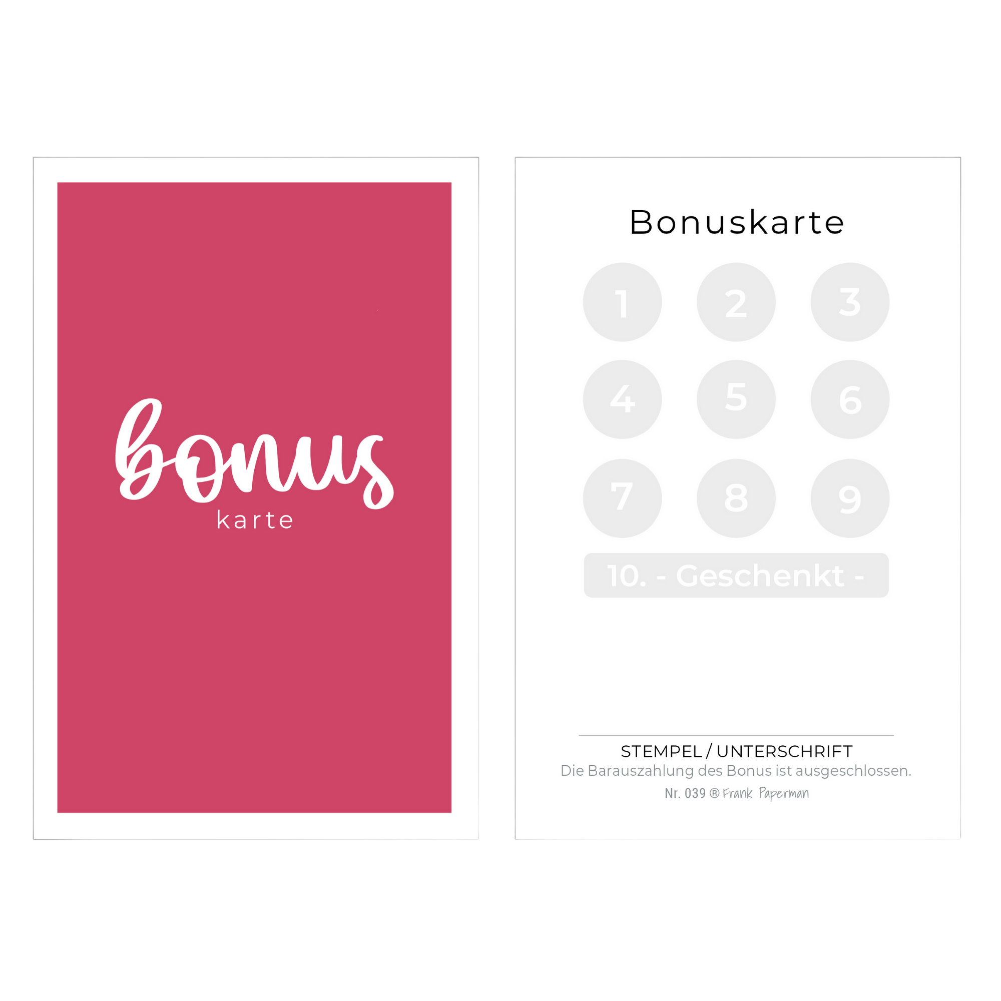 Bonuskarten – Magenta