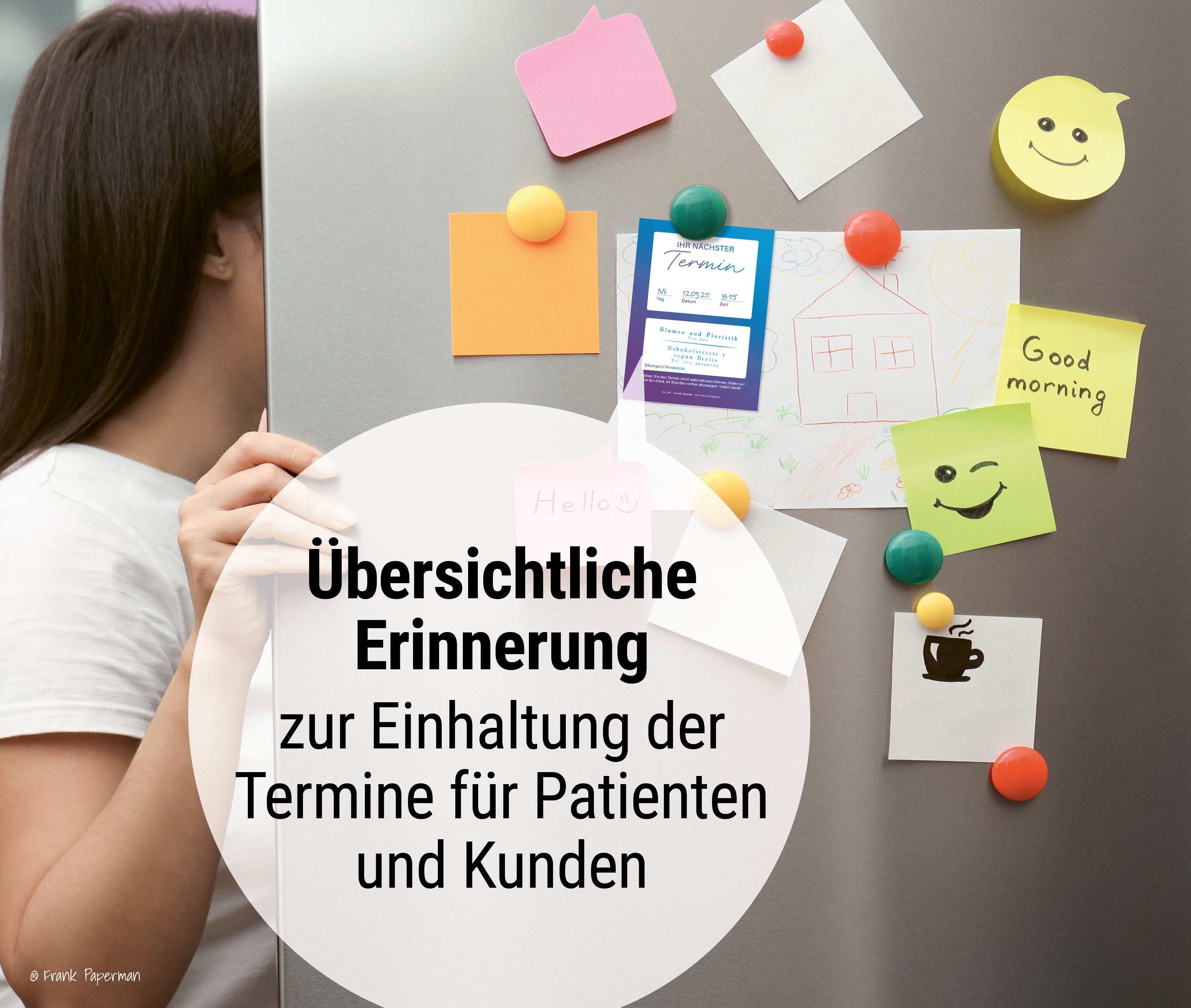Terminzettel – 1 Termin Blau