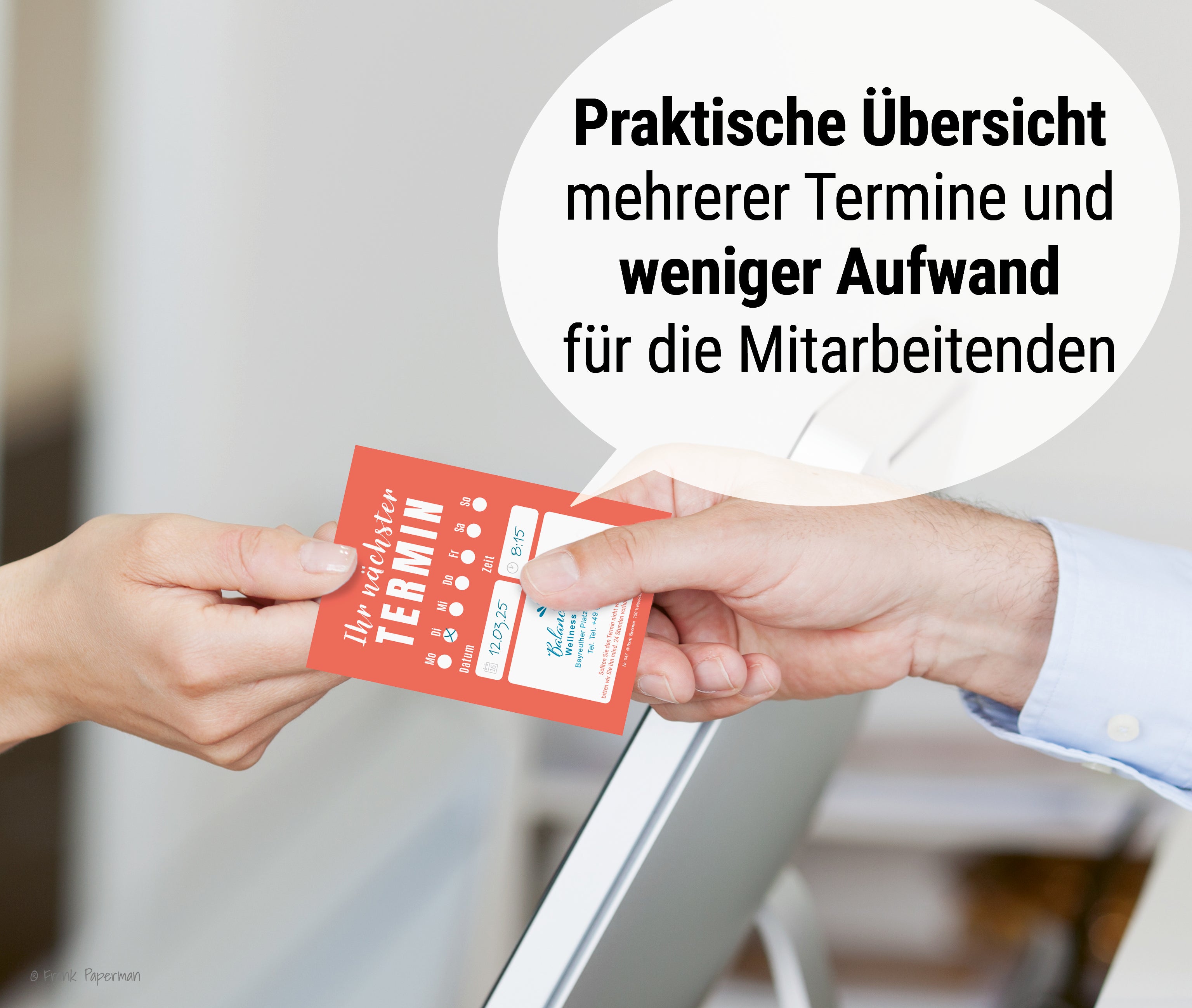 Terminzettel – 1 Termin Rot