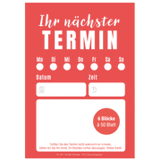 Terminzettel – 1 Termin Rot