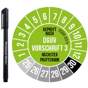 Prüfplaketten – DGUV V3 Grün