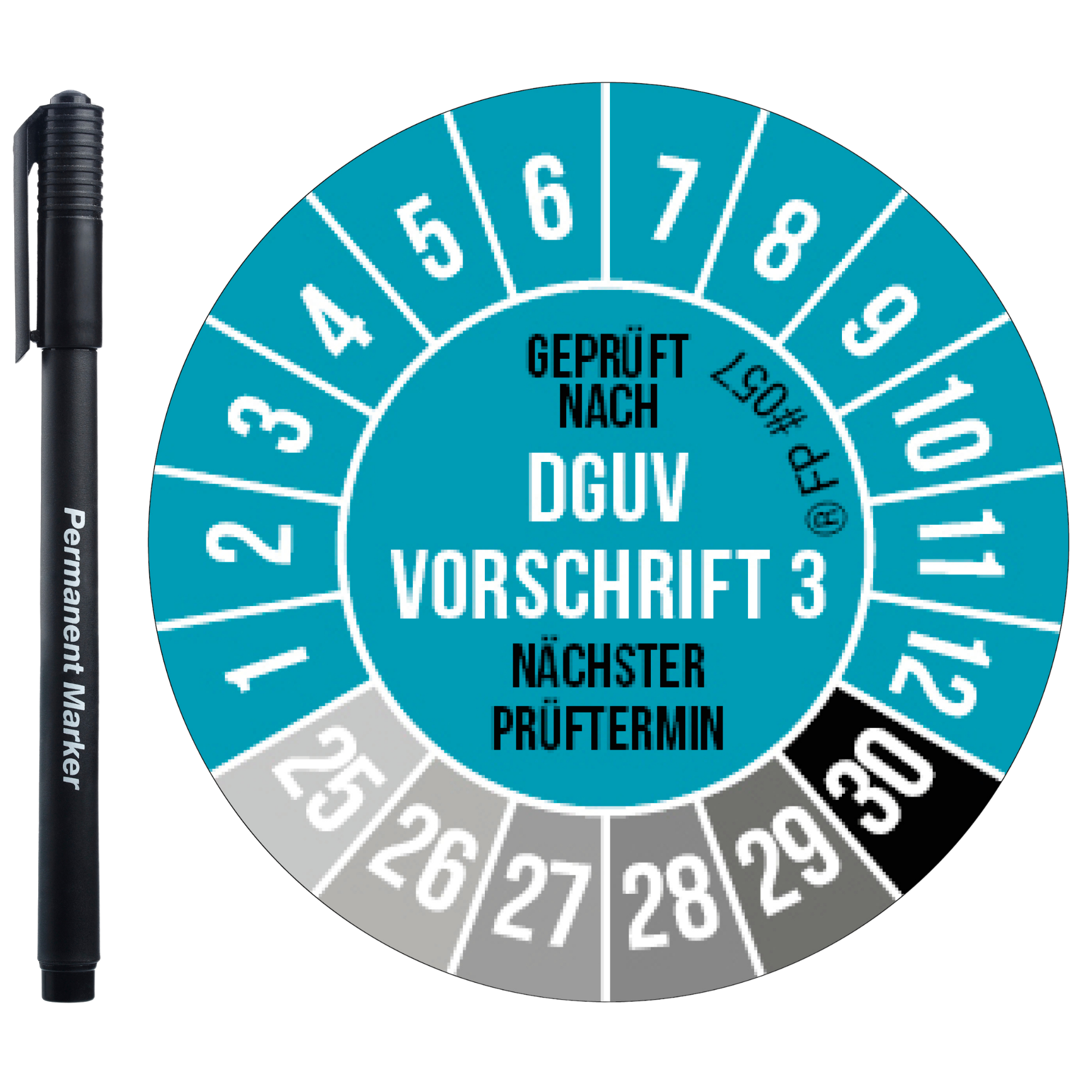 Prüfplaketten – DGUV V3 Blau