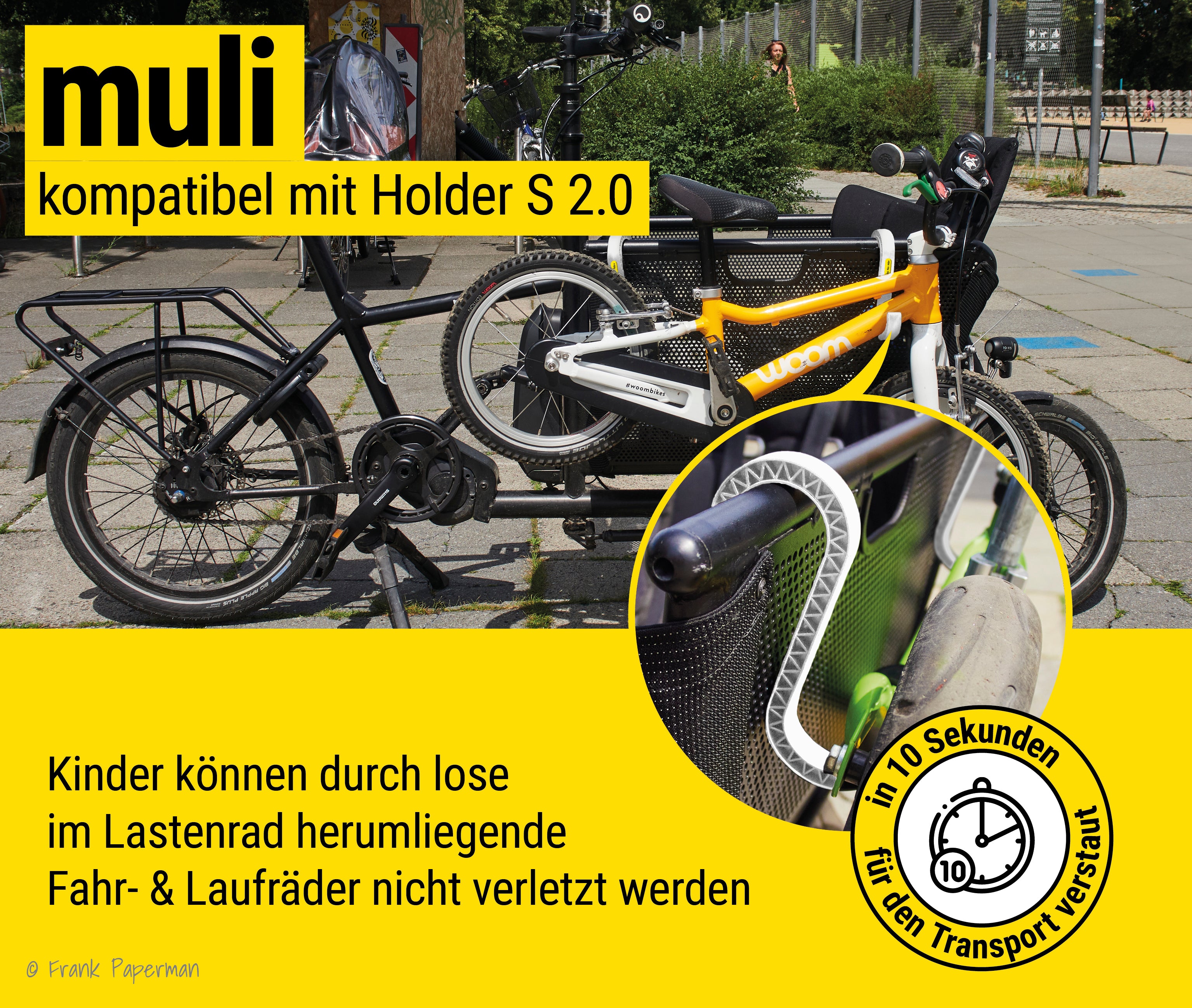 Frank Bike Holder S  2.0 | Kinderfahrrad-Halterung Lastenrad