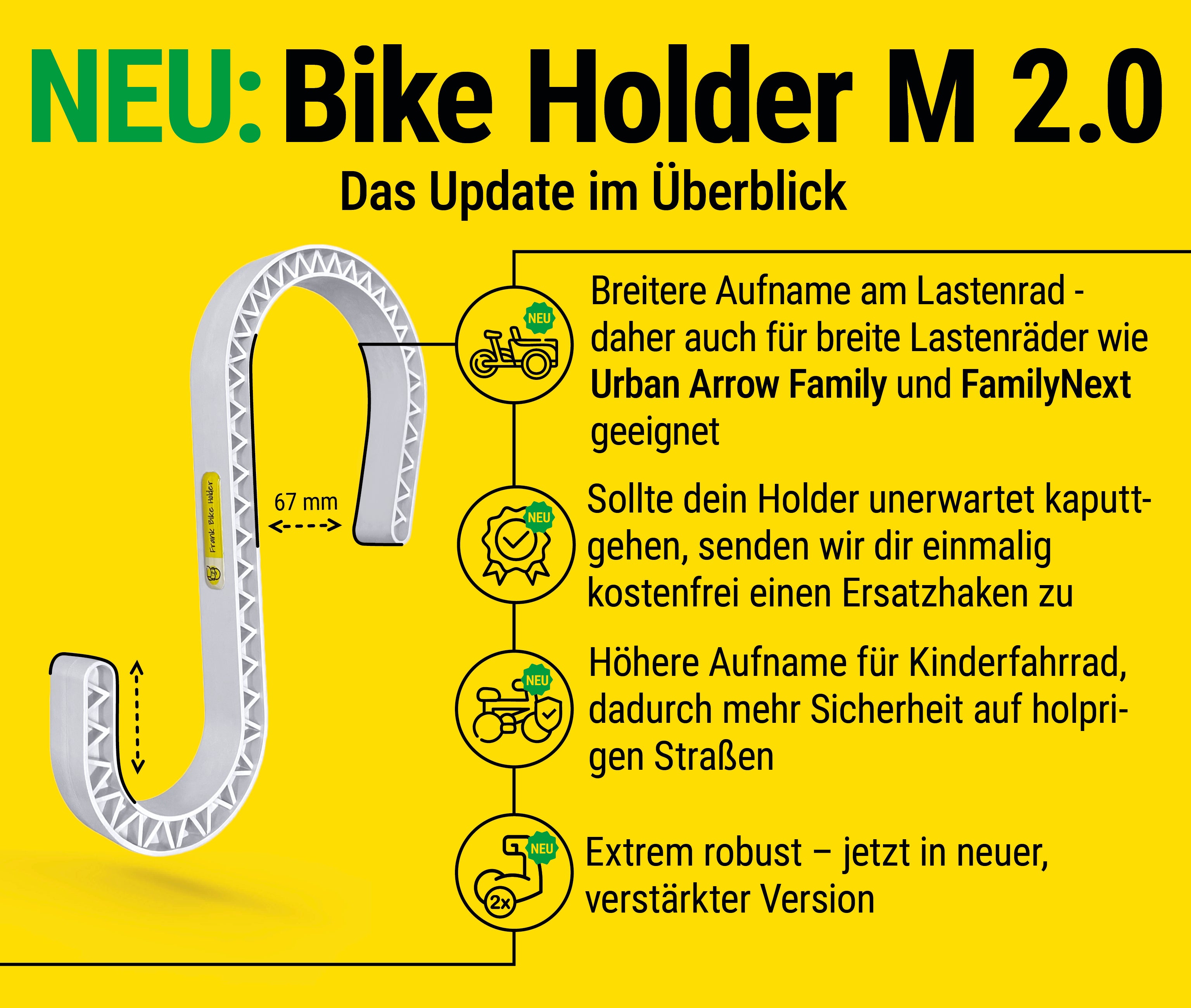 Frank Bike Holder M 2.0 | Kinderfahrrad-Halterung Lastenrad