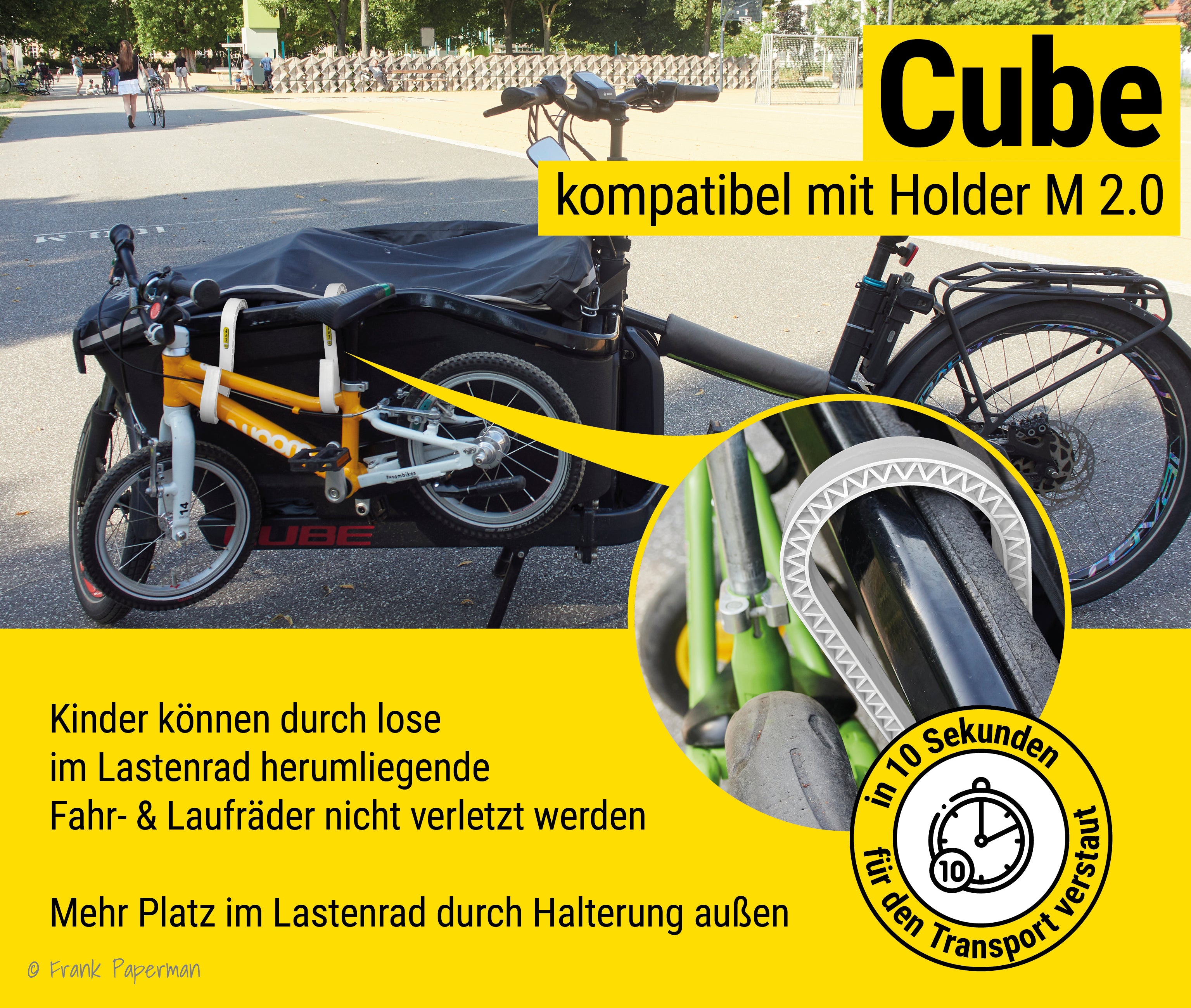 Frank Bike Holder M 2.0 | Kinderfahrrad-Halterung Lastenrad