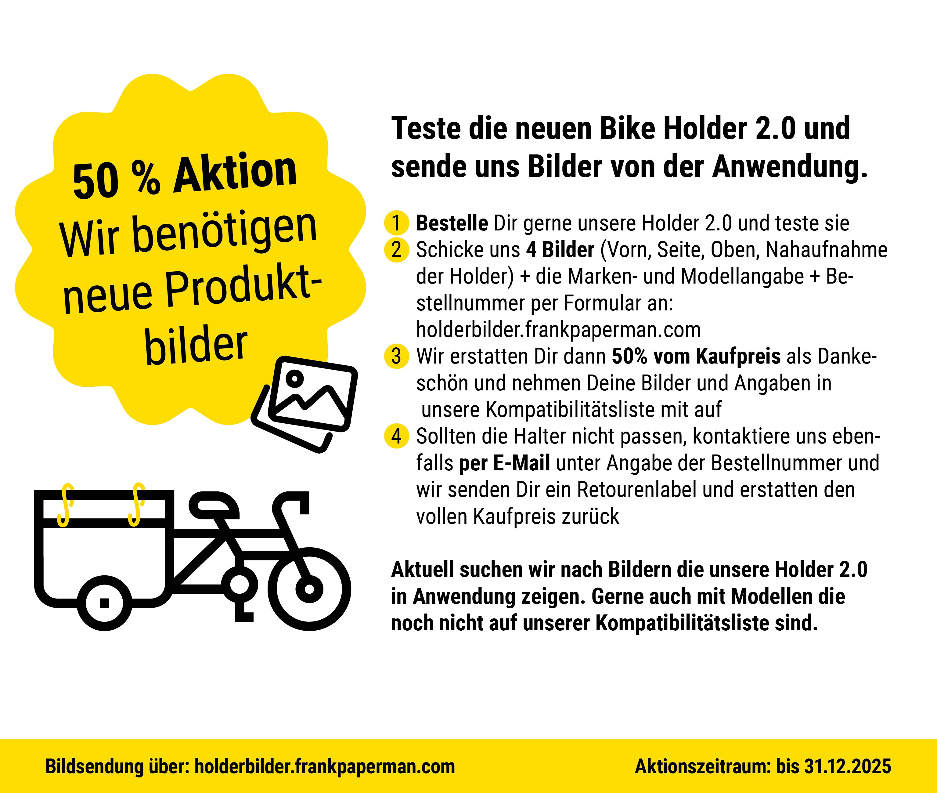 Frank Bike Holder M 2.0 | Kinderfahrrad-Halterung Lastenrad