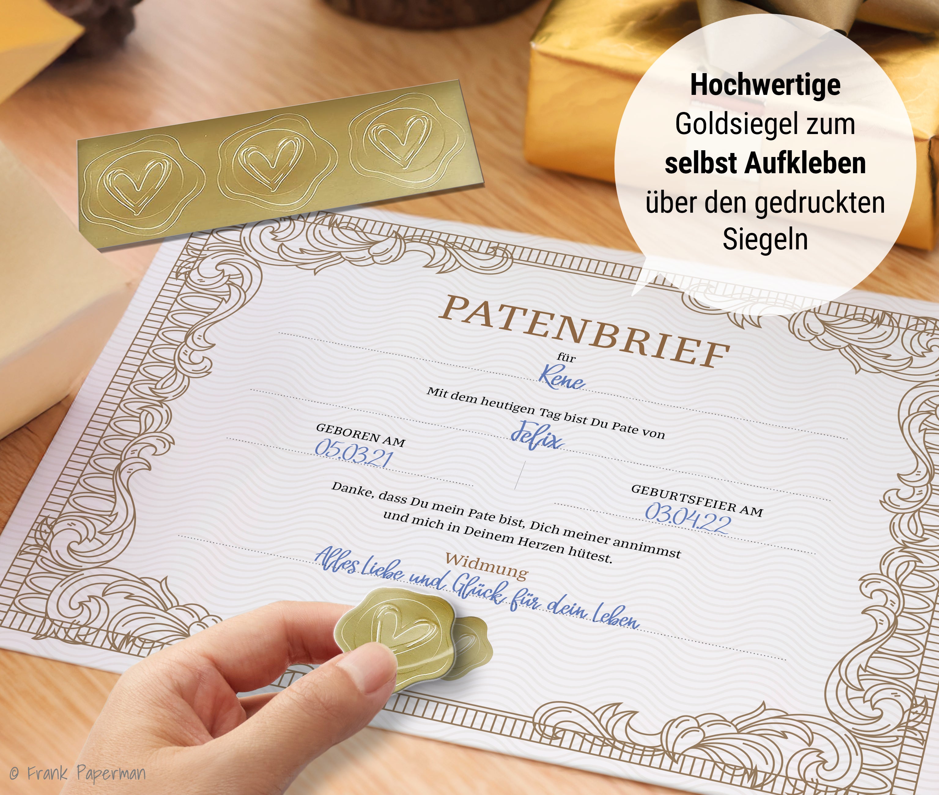 Patenurkunden – Klassisch