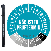 Prüfplaketten – Nächster Prüftermin Blau
