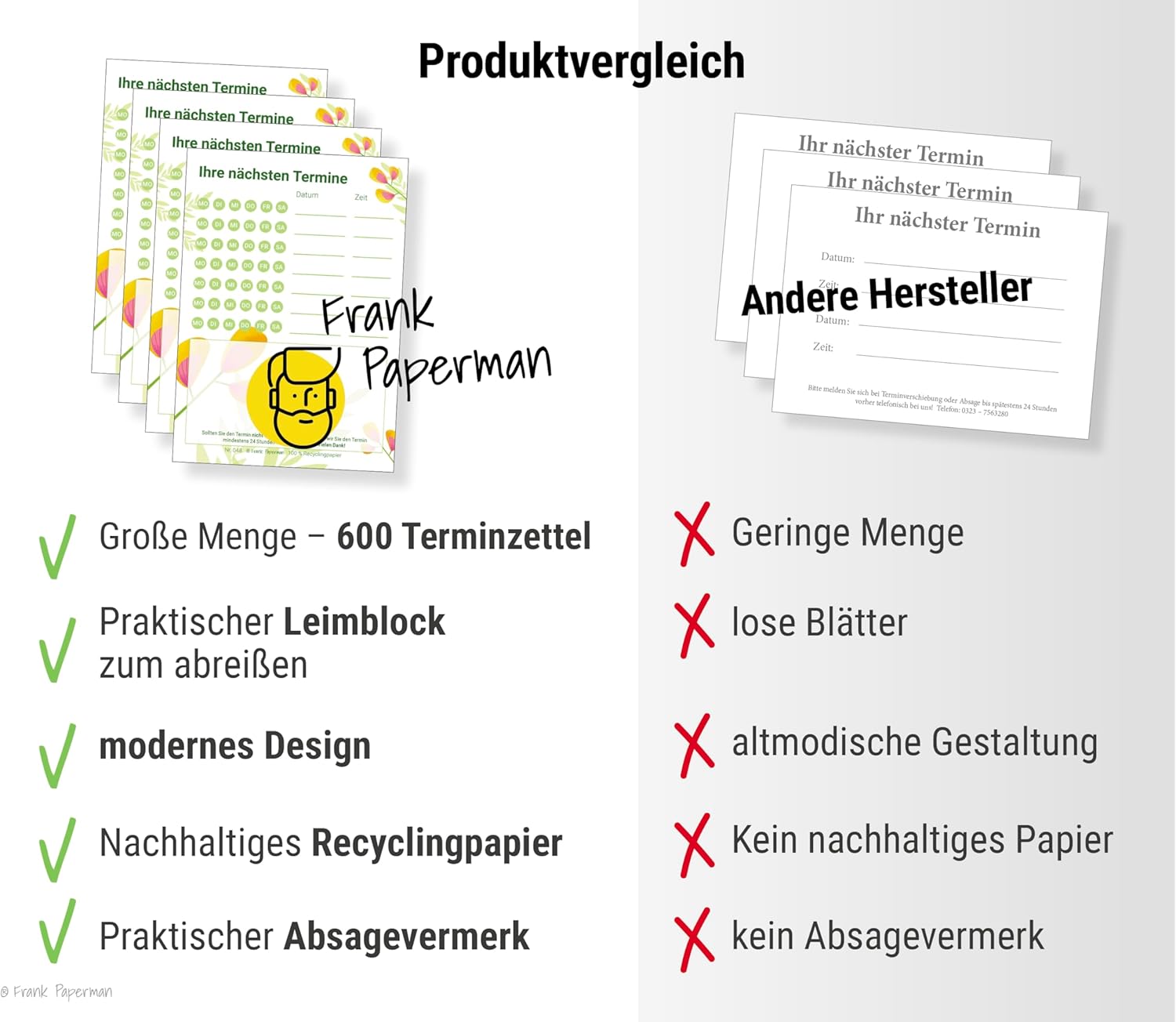Terminzettel – 7 Termine Floral