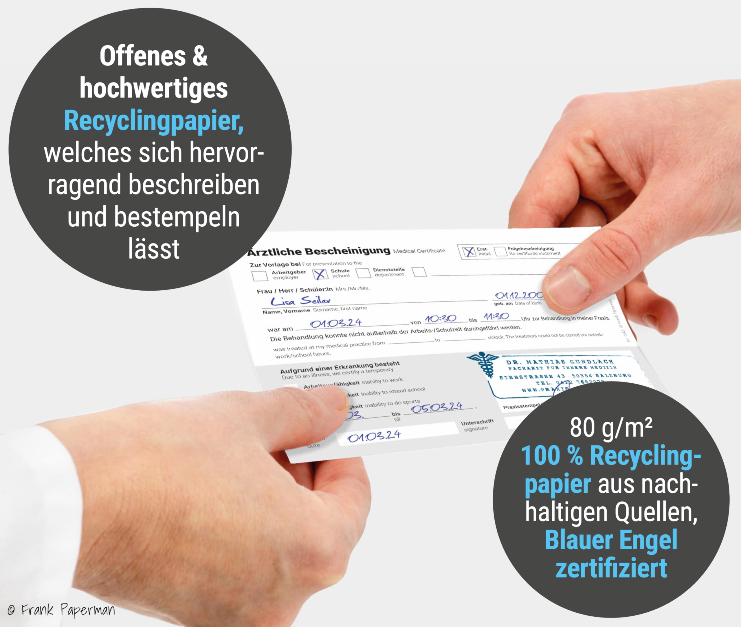 Ärztliche Bescheinigung – Bilingual