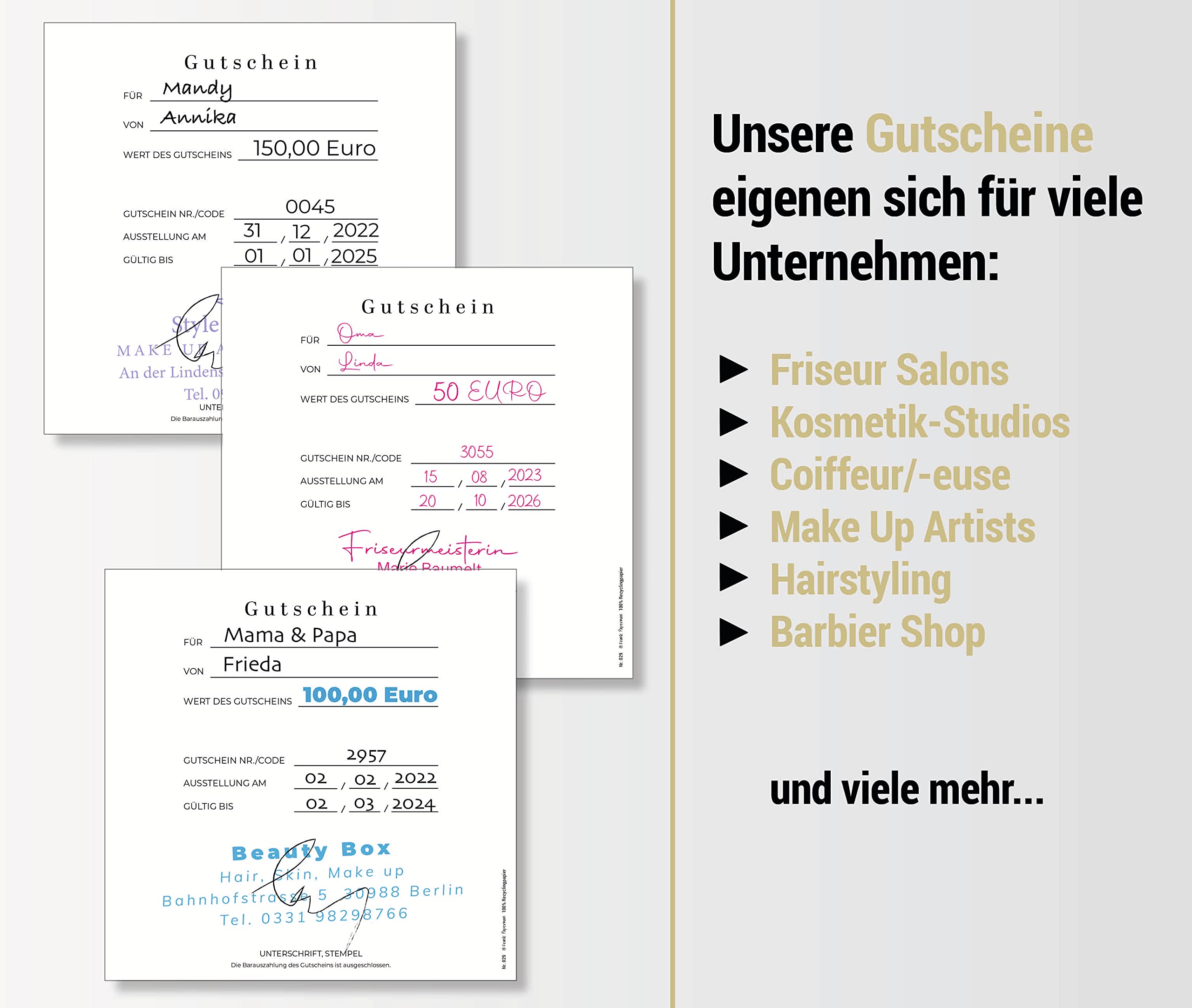Gutschein für Kunden – Friseur