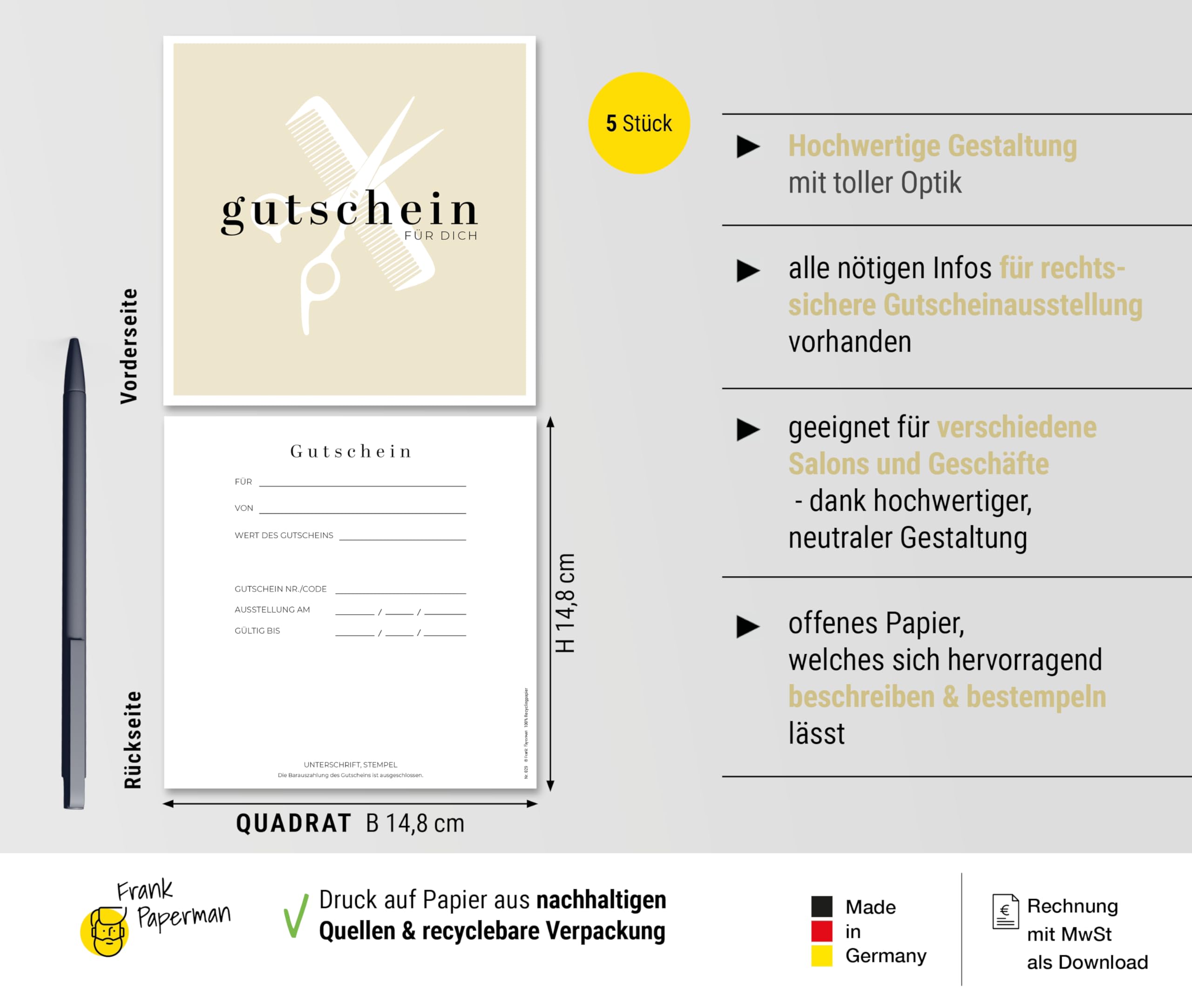 Gutschein für Kunden – Friseur