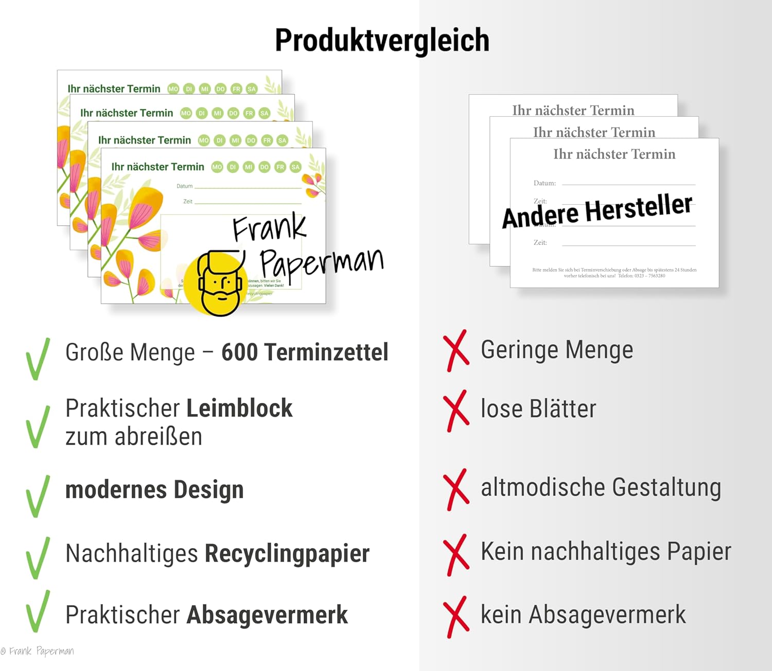 Terminzettel – 1 Termin Floral